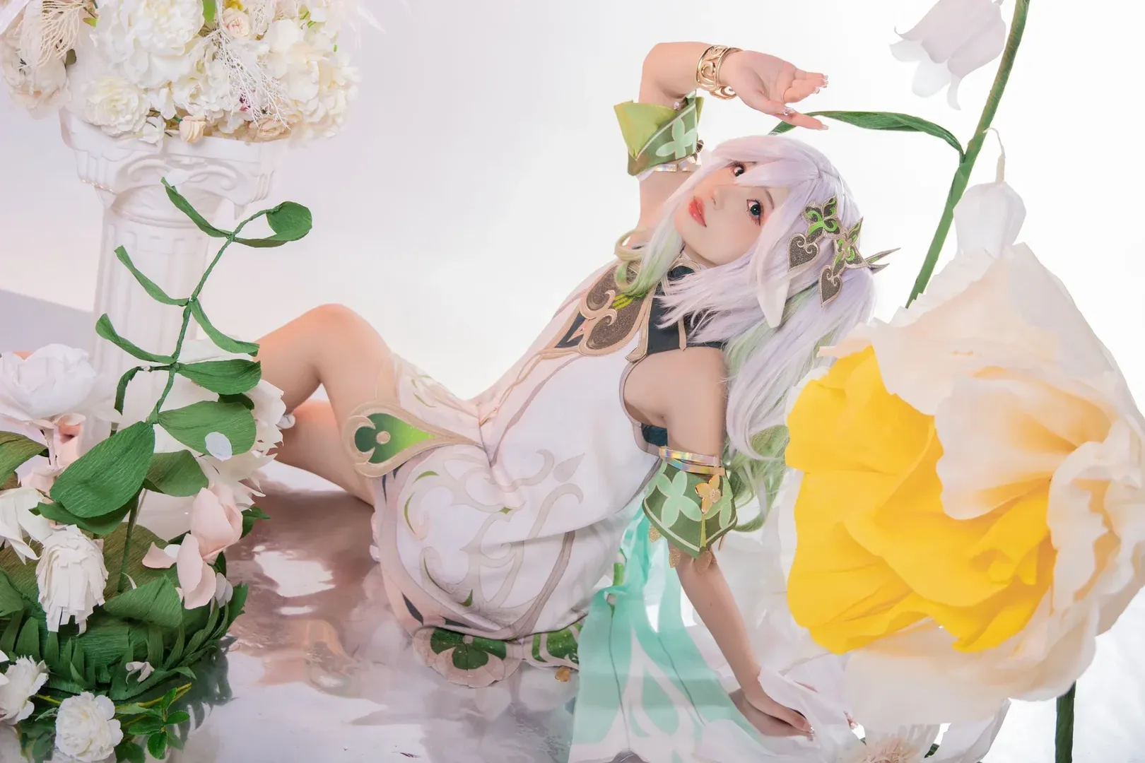 原神, 纳西妲cos, 精灵耳, 草神cos, 镜面写真 - 第7张