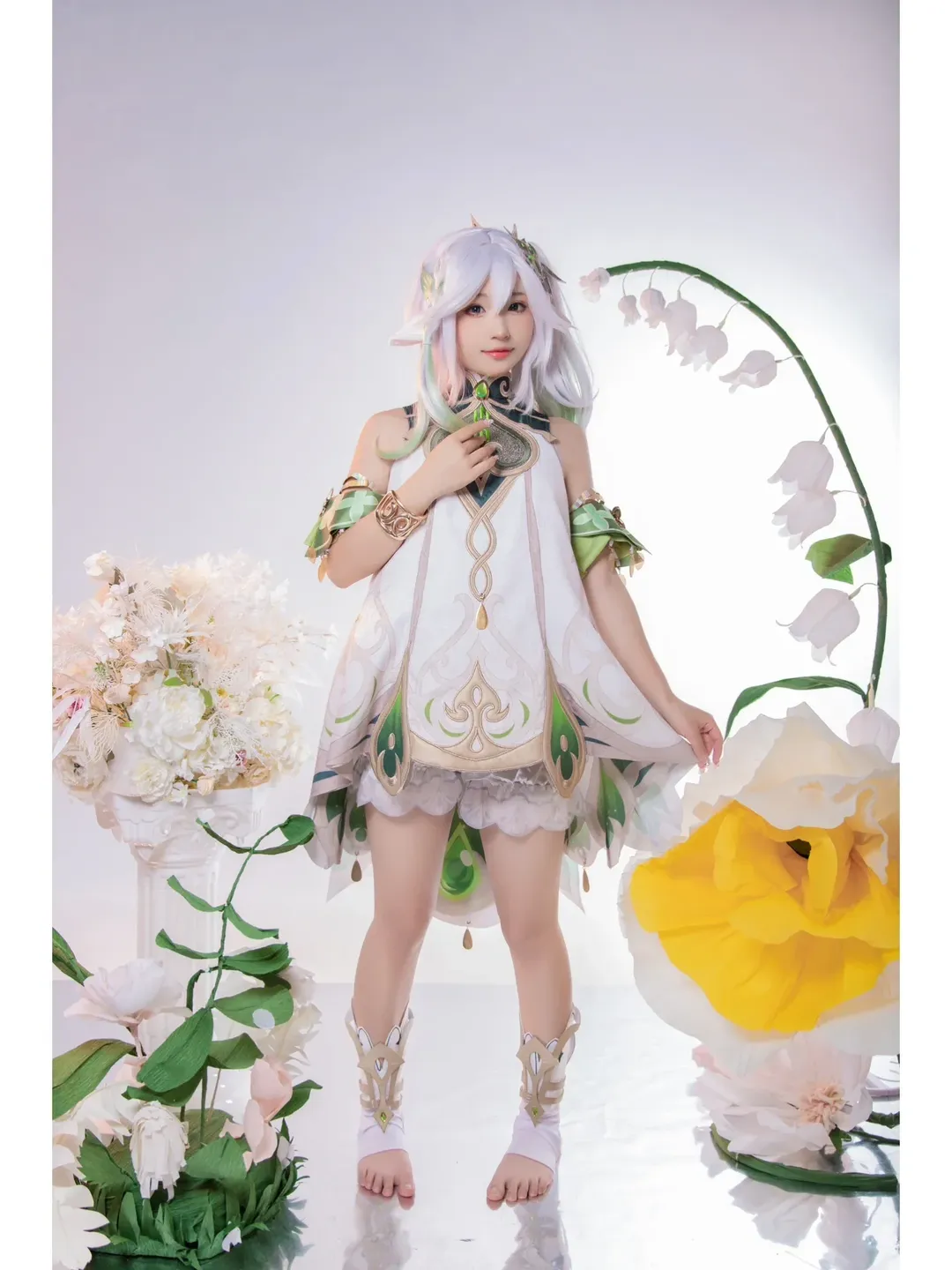 原神, 纳西妲cos, 精灵耳, 草神cos, 镜面写真 - 第9张