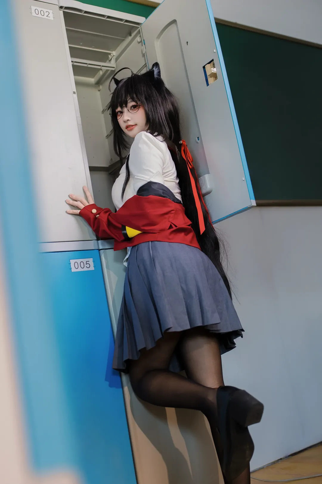 碧蓝航线, 二次元cosplay, 校园风, 黑丝穿搭, 大凤cos - 第1张
