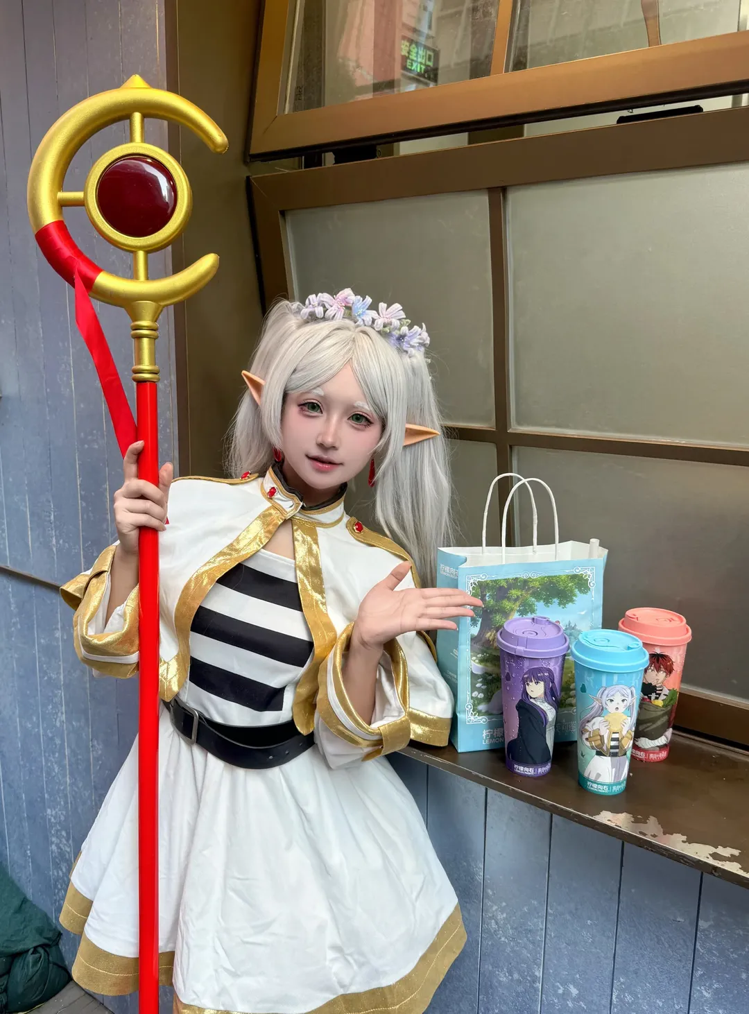 葬送的芙莉莲, 芙莉莲cos, 丝袜cosplay, 上海探店, 柠檬向右 - 第6张