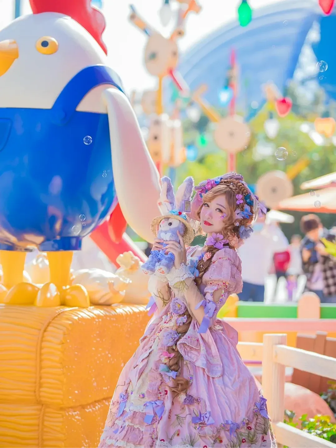 White stockings, Rapunzel cosplay, Rapunzel, Shanghai Disneyland, Disney runaway princess - Image 1