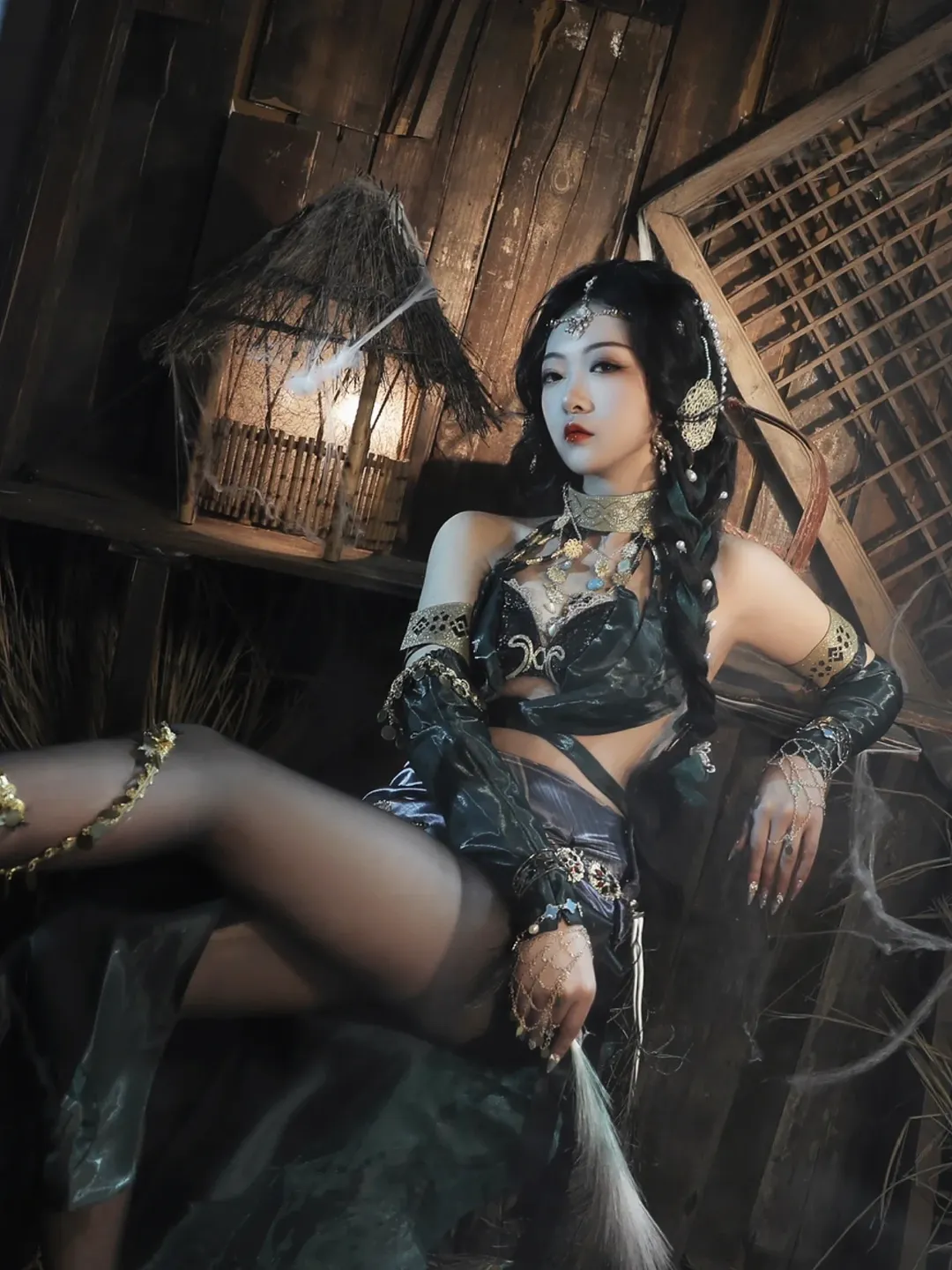 氛围感摄影, 永劫无间, 黑丝穿搭, 永劫无间手游, 迦南cos