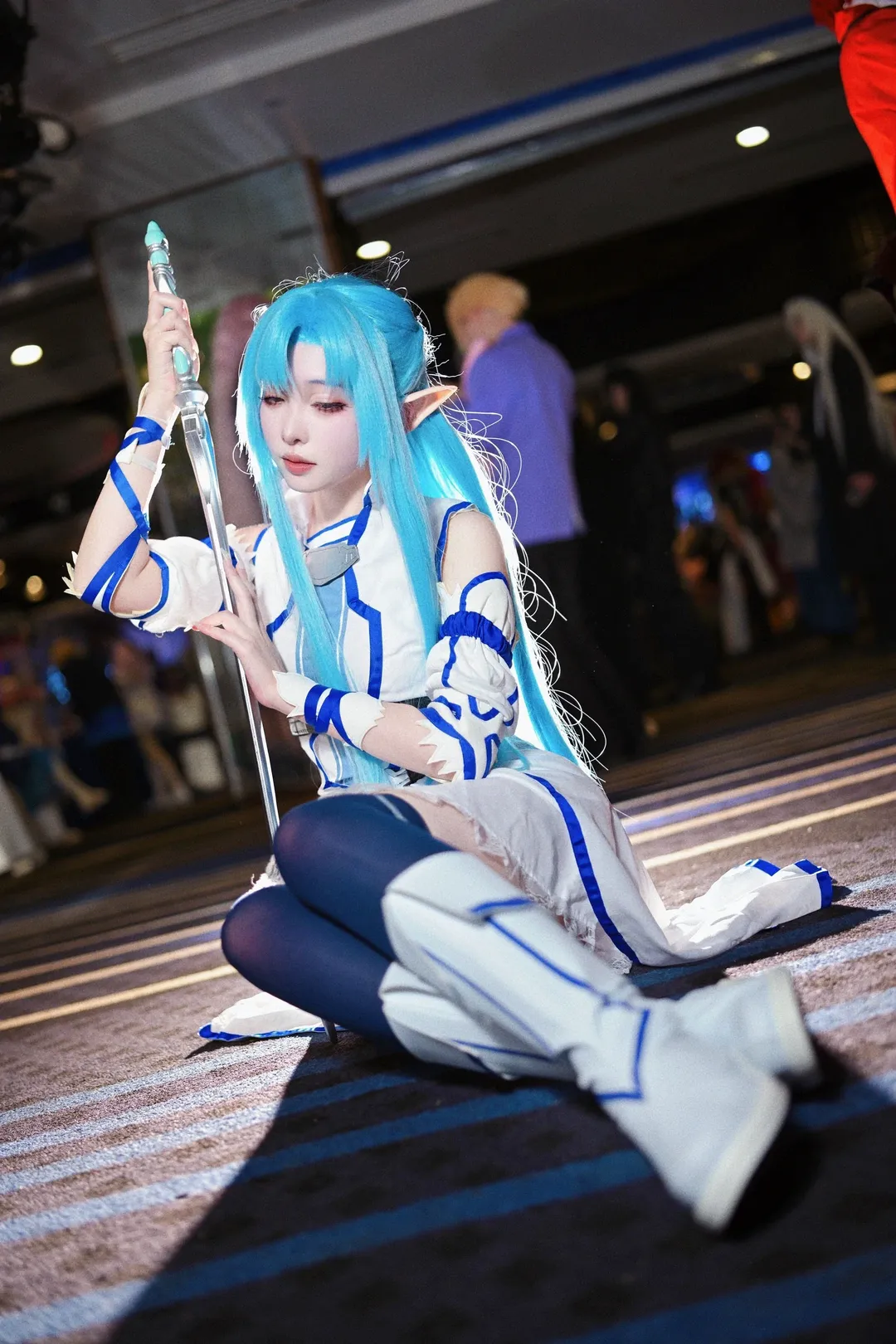 アスナ コスプレ, エルフ耳, ストッキングコーデ, イベント実写, ソードアート・オンライン ALO
