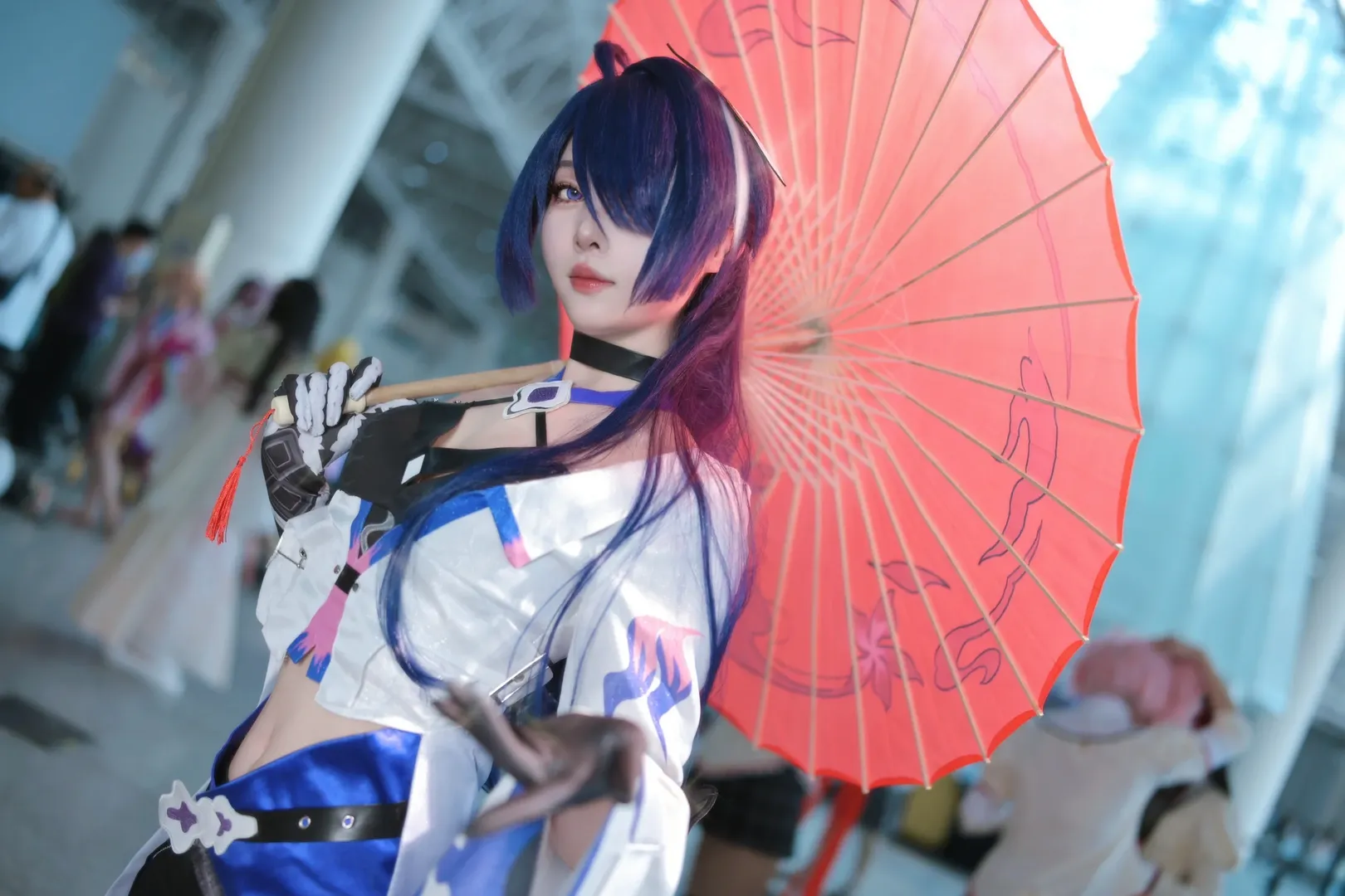 崩壊：スターレイル, 黄泉 コスプレ, イベント写真, コスプレ日常, 赤い傘の小道具 - 2枚目