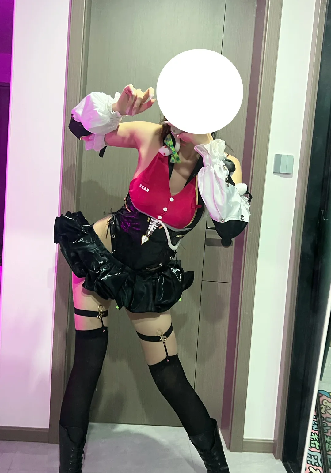 绝区零, 希希芙cos, cosplay穿搭, 黑丝腿环, 游场试衣 - 第3张