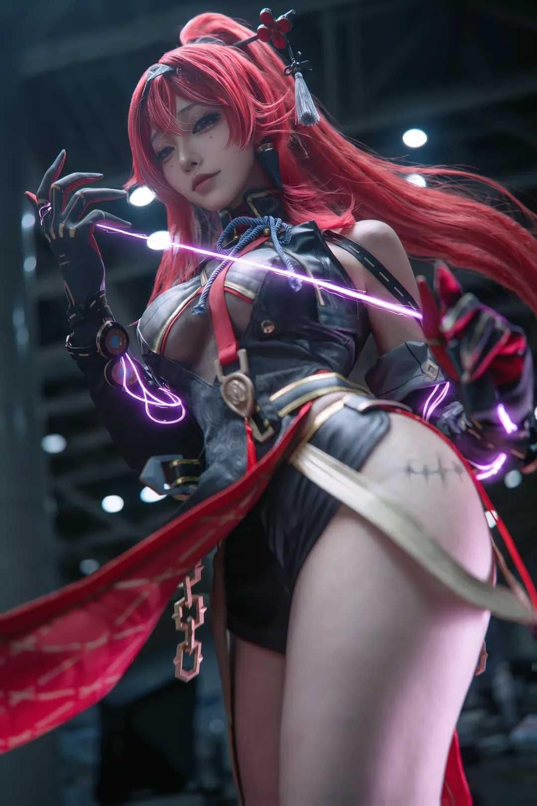 鳴潮, ゲームキャラクター再現, コスプレ撮影, サイバーパンク風, 吟霖 コスプレ