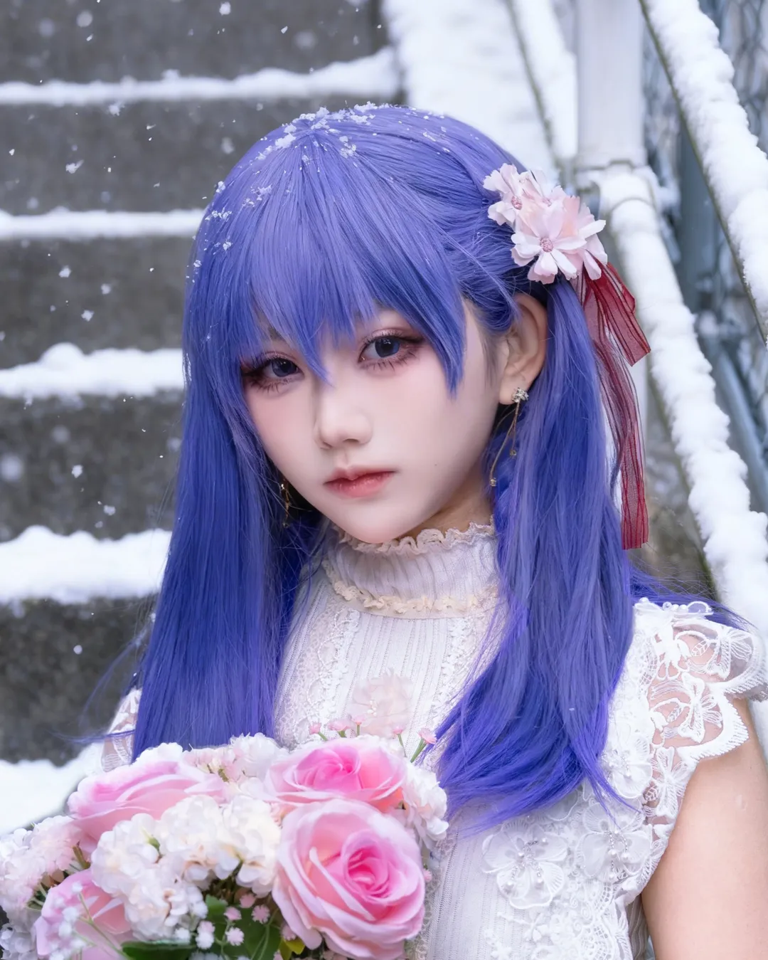 雪景摄影, 间桐樱cos, cosplay日常, fate, 二次元人像