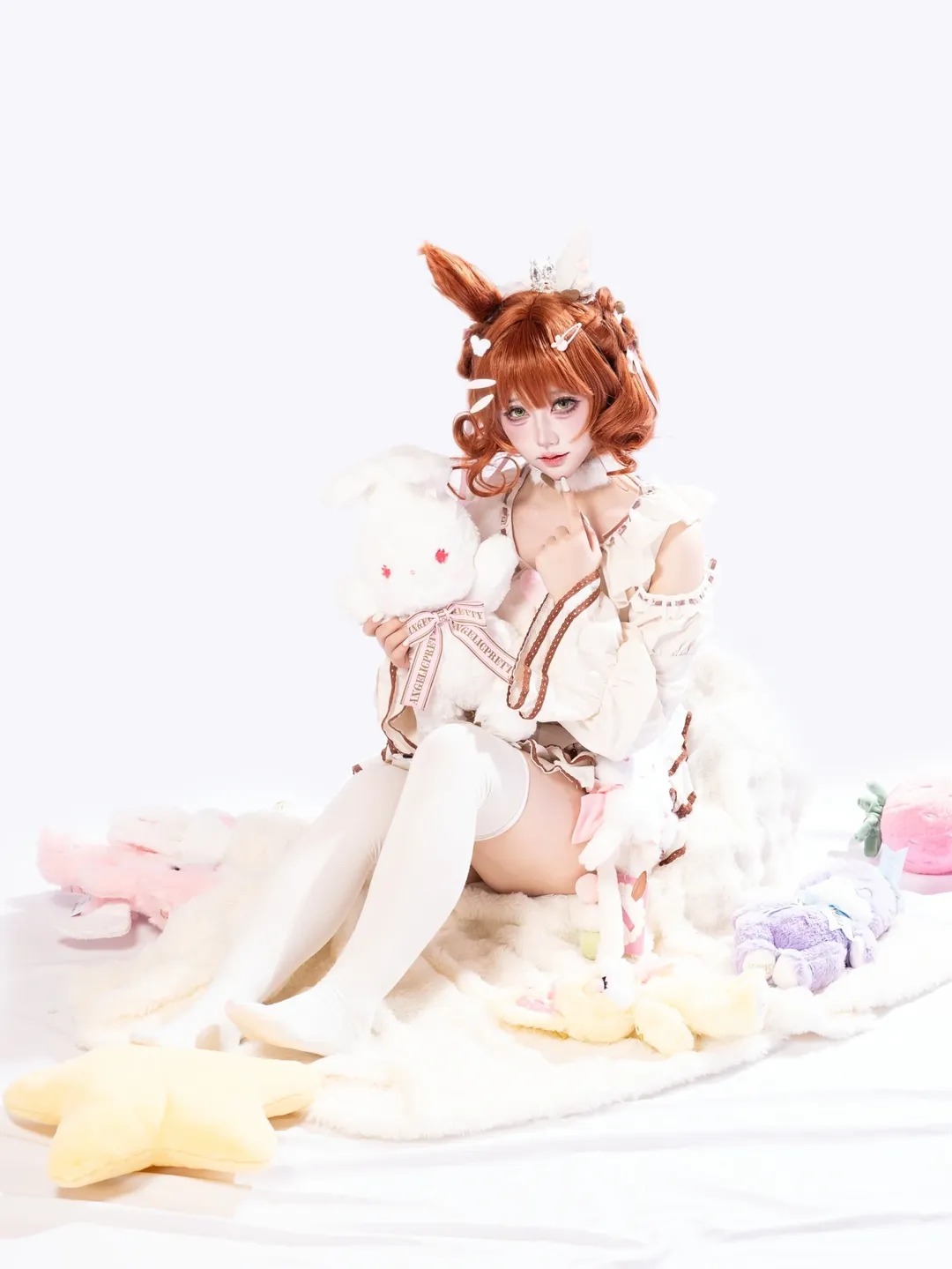 二次元少女, 赛马娘, 白丝cos, 真弓快车cos, 萌系装扮