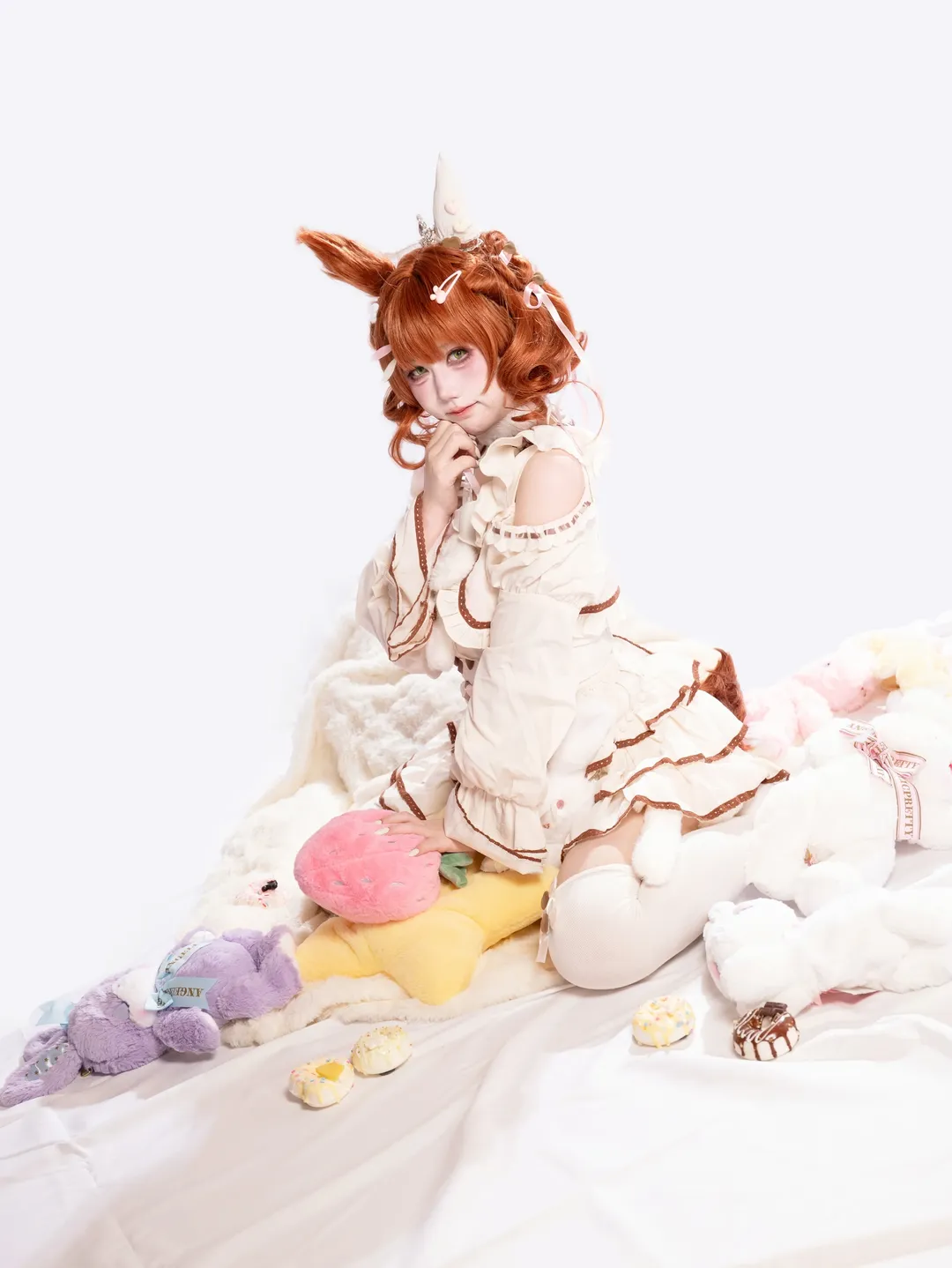 赛马娘, 白丝cosplay, 二次元少女摄影, 真弓快车cos, CGCOS动漫服装