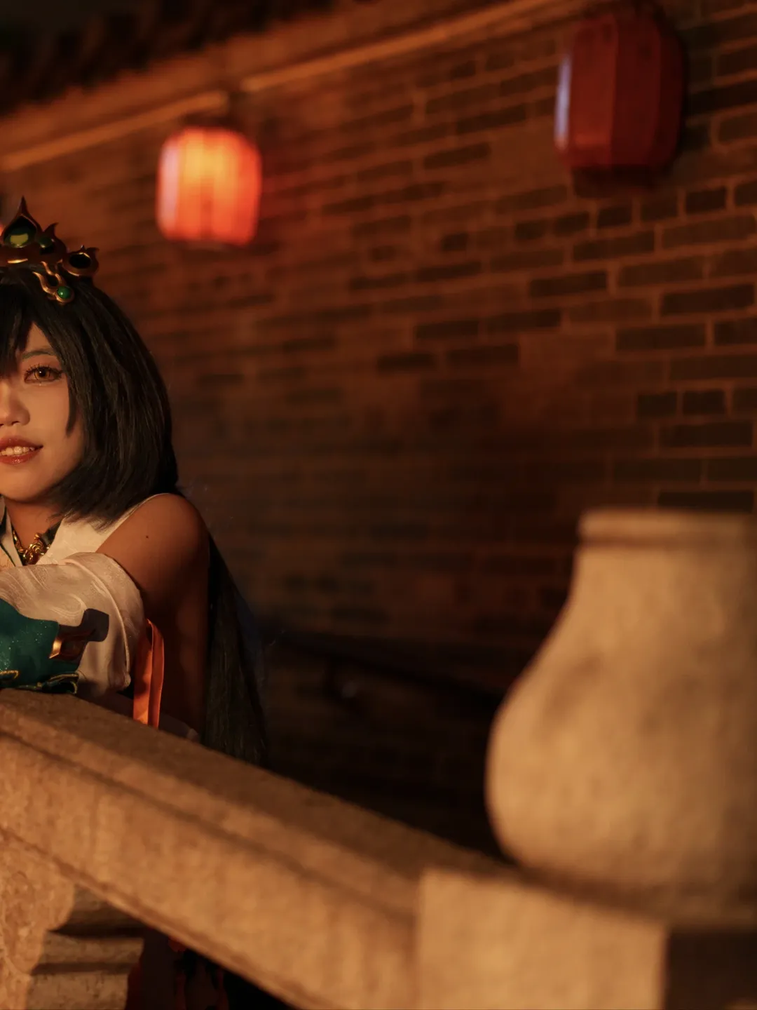 崩壞星穹鐵道, 雲璃cos, cosplay穿搭, 雲璃貓貓, 古鎮夜景 - 第2張