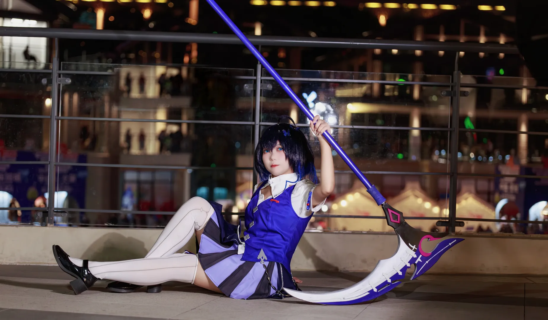 崩坏三, 二次元cosplay, 白丝, 镰刀, 希儿芙乐艾cos