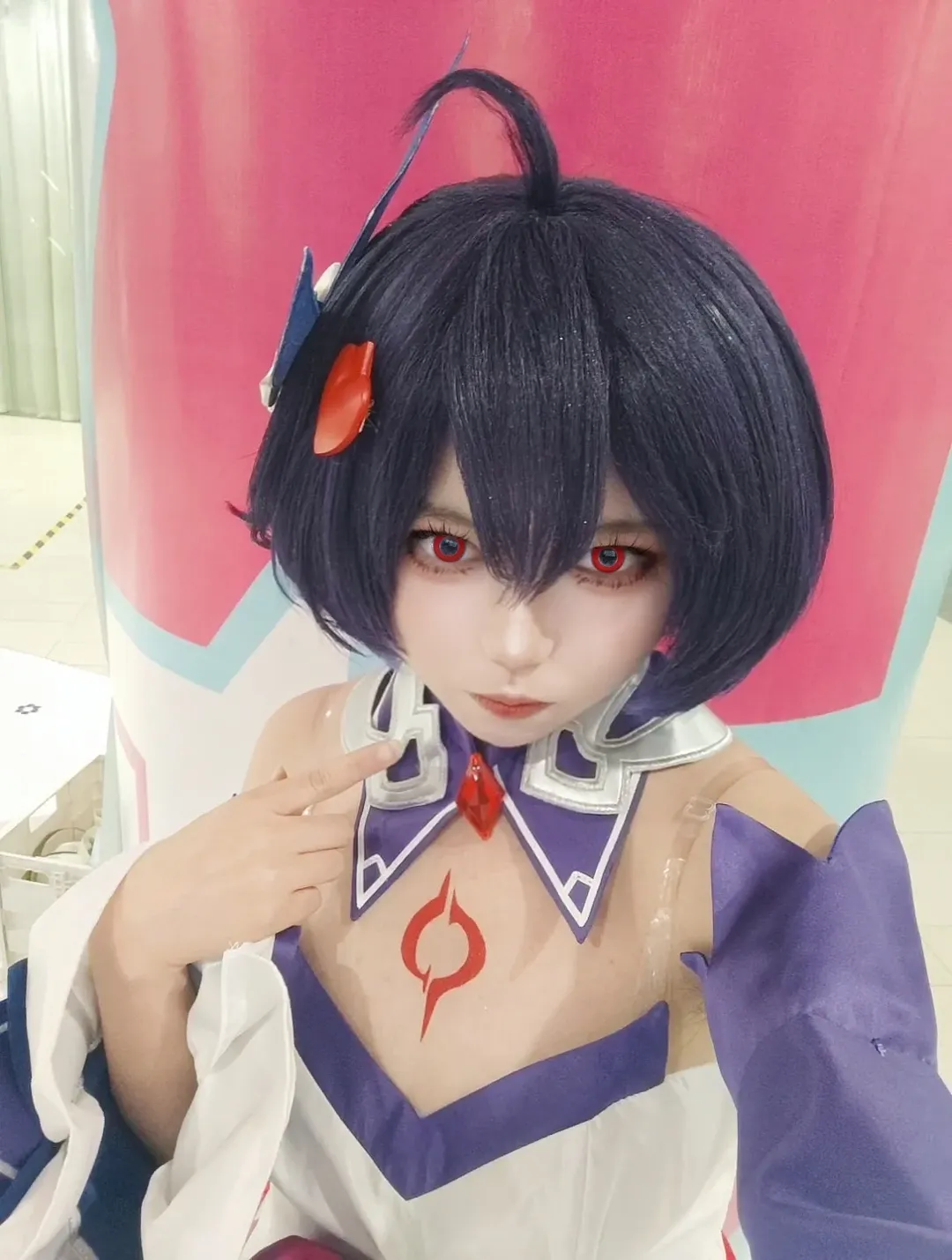 cosplay, 崩坏三, 希儿芙乐艾cos, 红瞳, 黑希儿