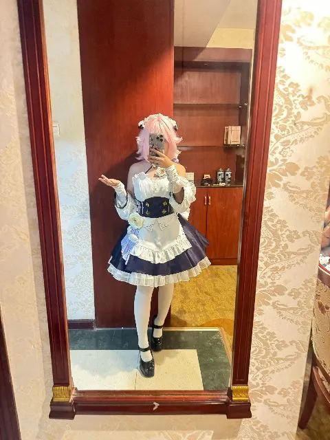 爱莉希雅cos, cosplay, 崩坏三, 女仆装, 白丝