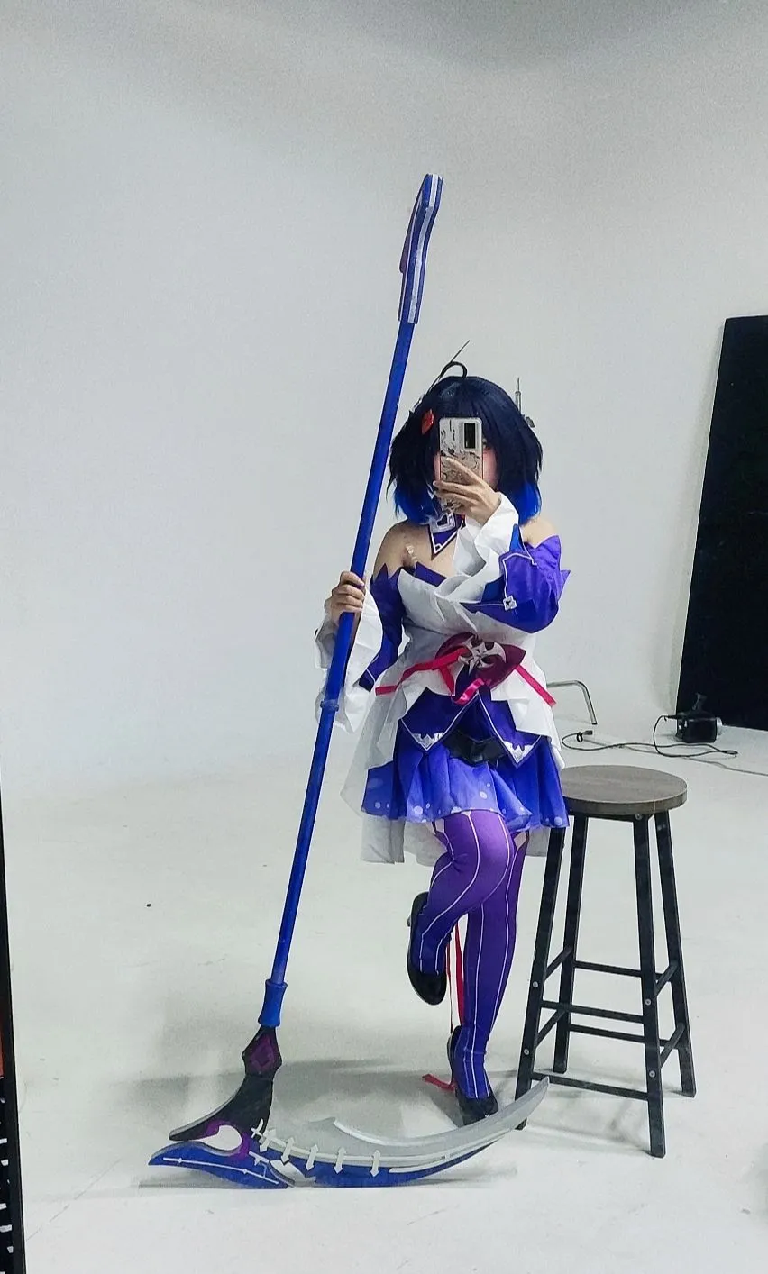 希儿cos, 崩坏三, cosplay摄影, 希儿芙乐艾cos, 紫色丝袜cos - 第2张