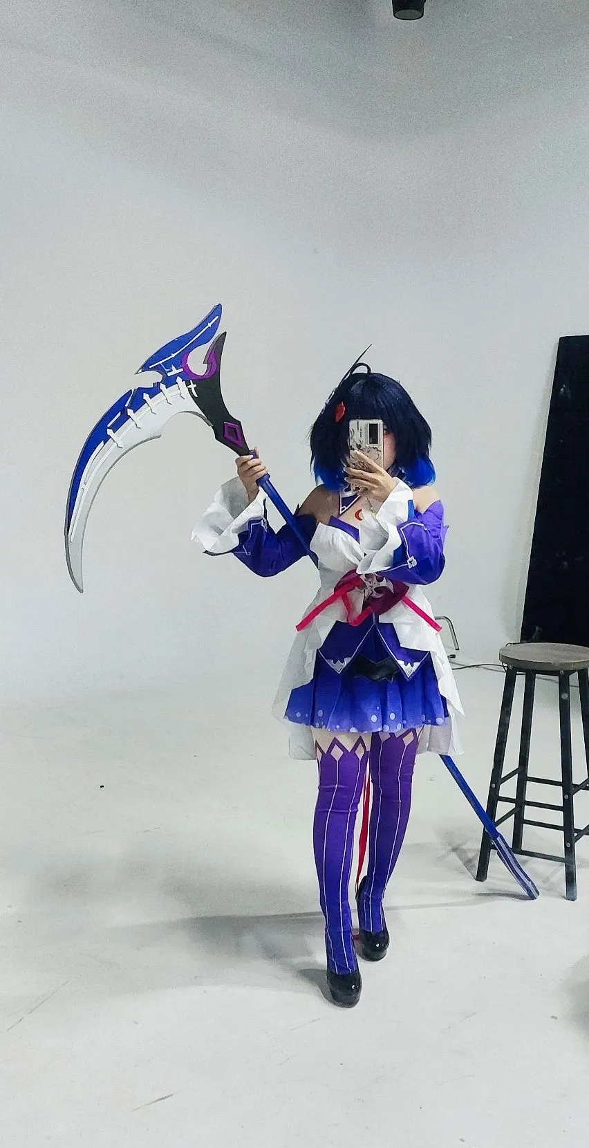 希儿cos, 崩坏三, cosplay摄影, 希儿芙乐艾cos, 紫色丝袜cos