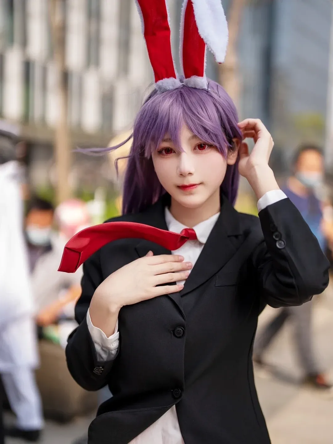 cosplay, 广州漫展, 東方project, 月兔cos, 西装兔耳