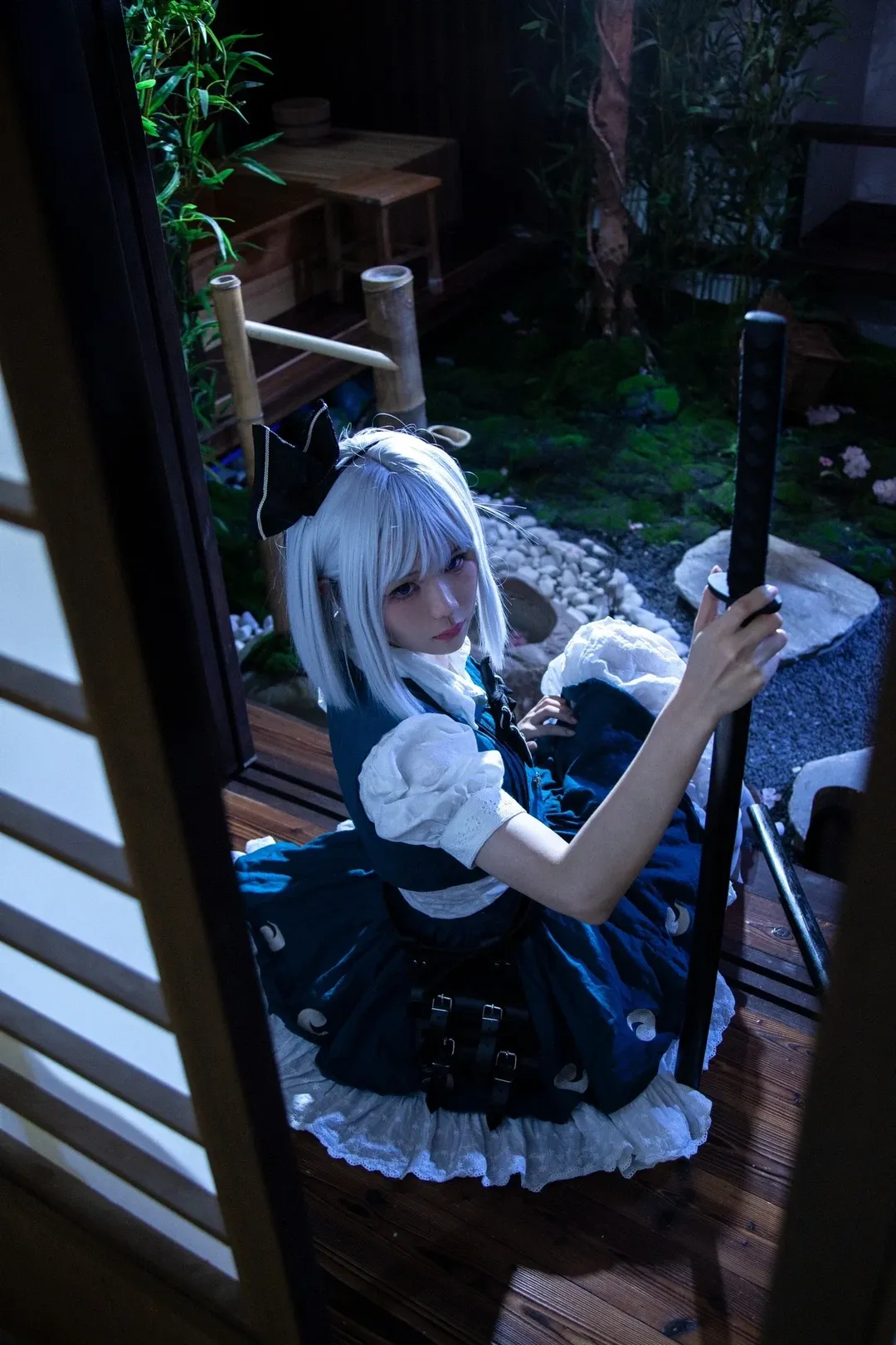 雰囲気のある写真, 撮影テクニック, コスプレ撮影, 黒タイツ コーデ, 1灯ライティング - 12枚目