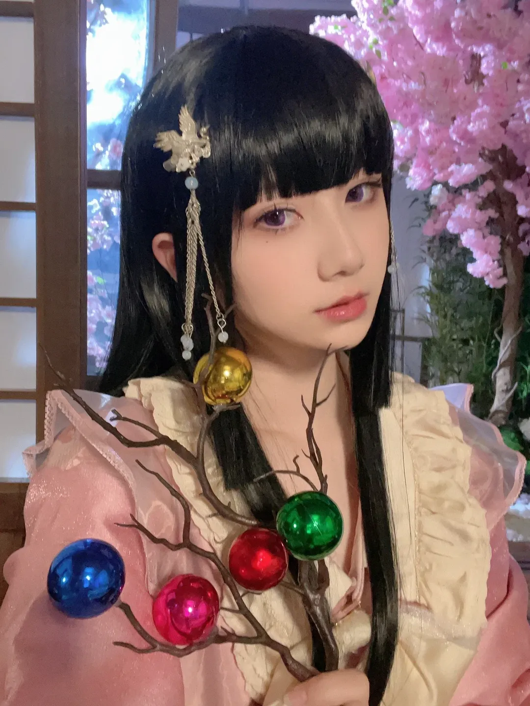 東方Project, 桜, 日本庭園, 写真共有, 蓬莱山輝夜コスプレ - 1枚目
