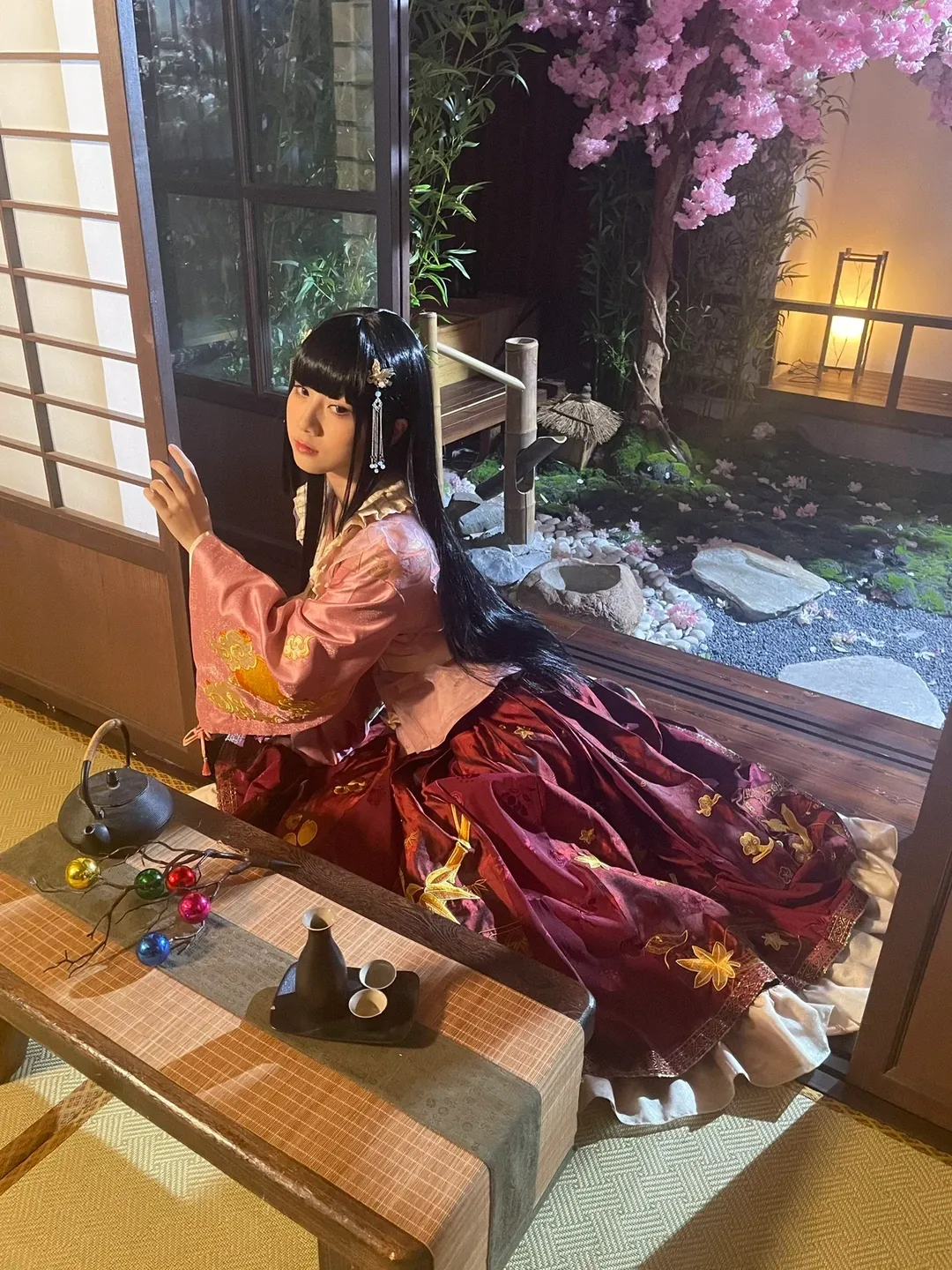 東方Project, 桜, 日本庭園, 写真共有, 蓬莱山輝夜コスプレ - 5枚目