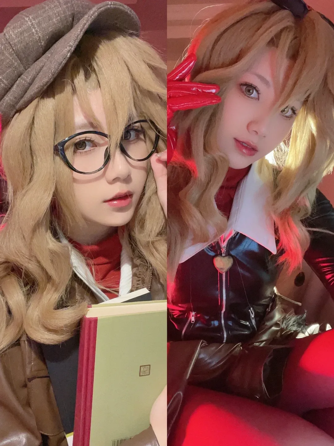 cosplay, 重返未来1999, 皮衣穿搭, 梅兰妮cos, 红丝袜穿搭 - 第1张
