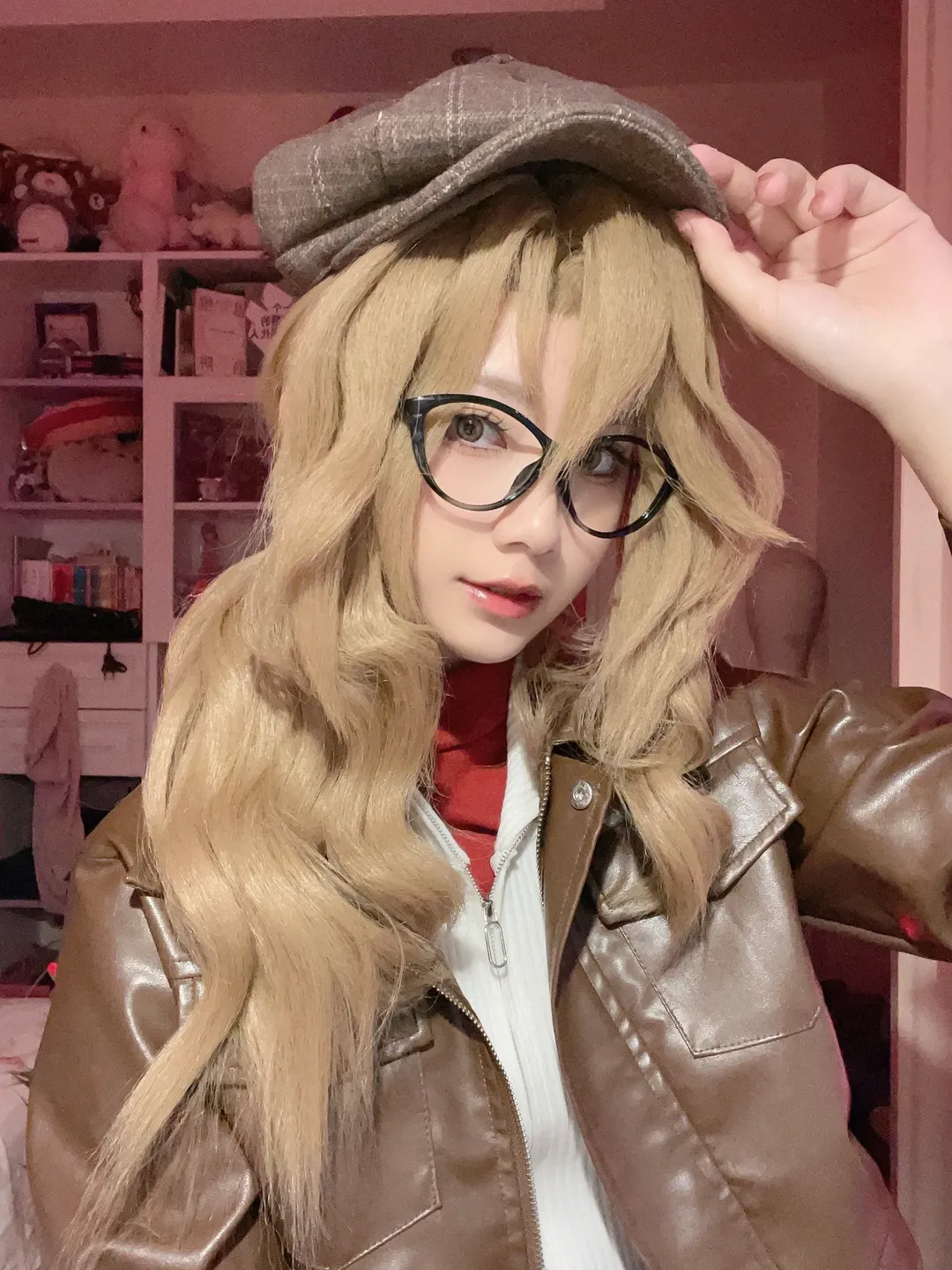 cosplay, 重返未来1999, 皮衣穿搭, 梅兰妮cos, 红丝袜穿搭 - 第4张