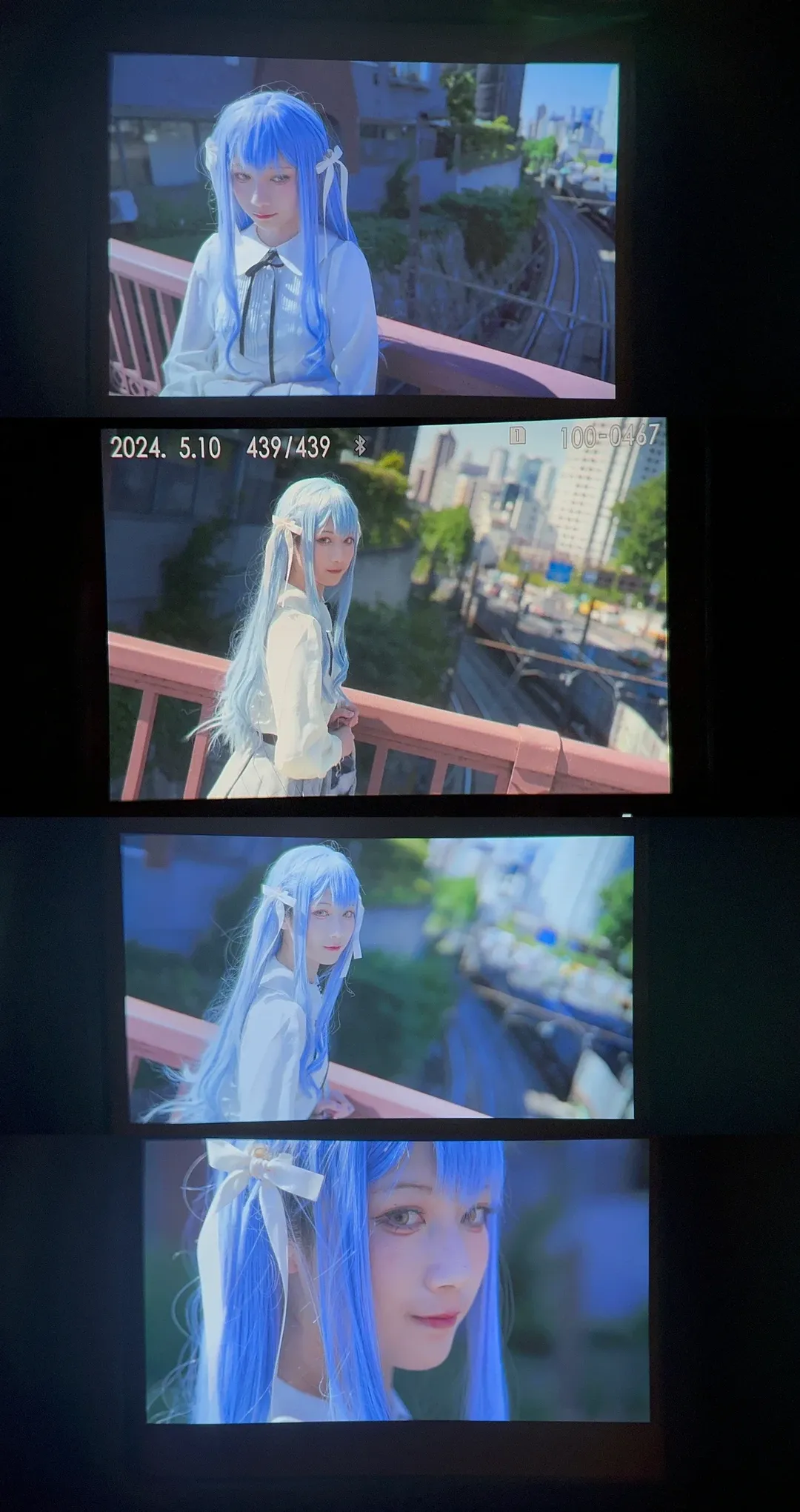 豊川祥子 コスプレ, 白ソックスコーデ, MyGO!!!!!, 池袋聖地巡礼, 青い髪の女性コスプレイヤー - 3枚目