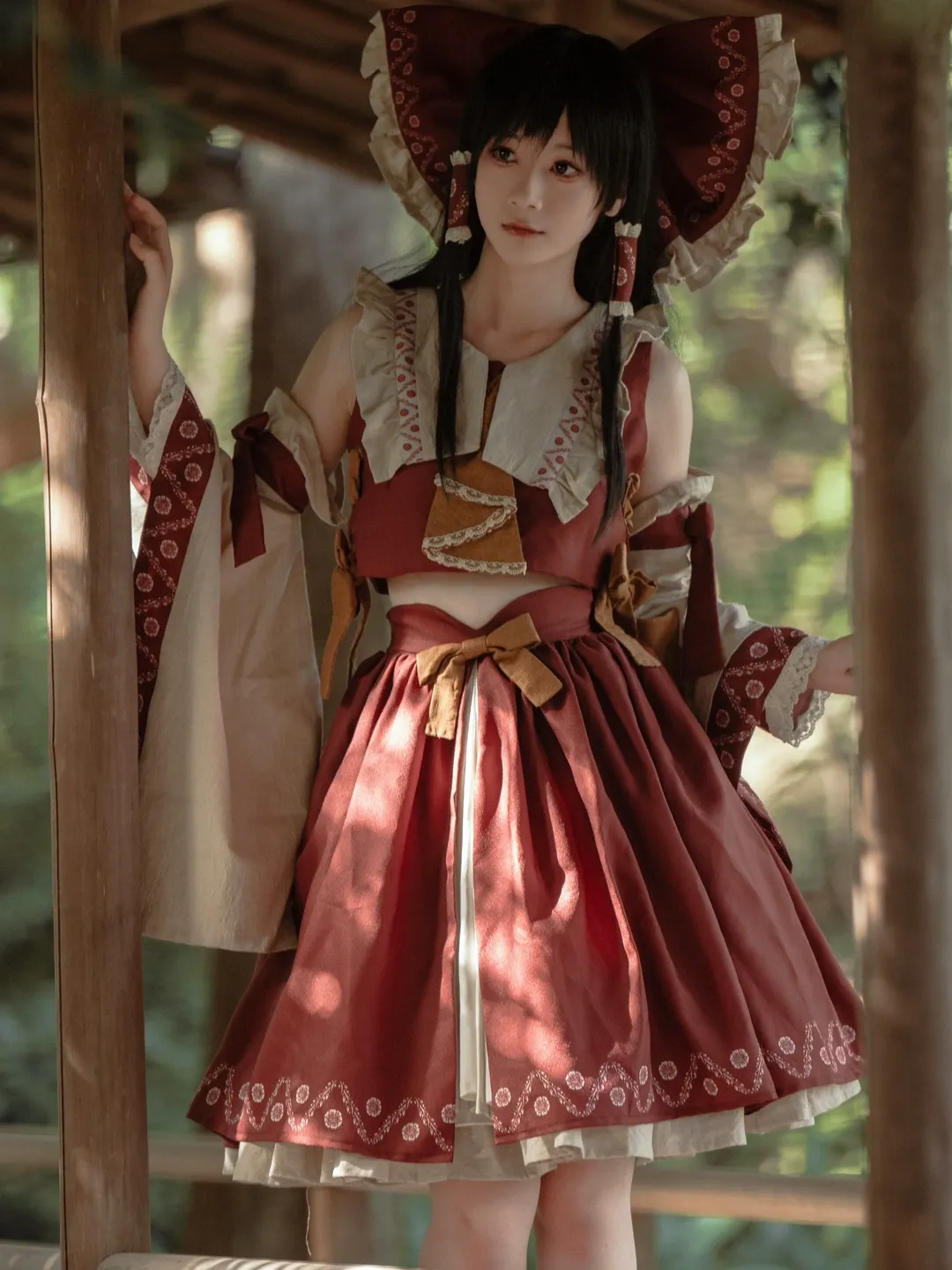 博丽灵梦cos, 东方project, 红白巫女, 户外人像, 东方cosplay - 第1张