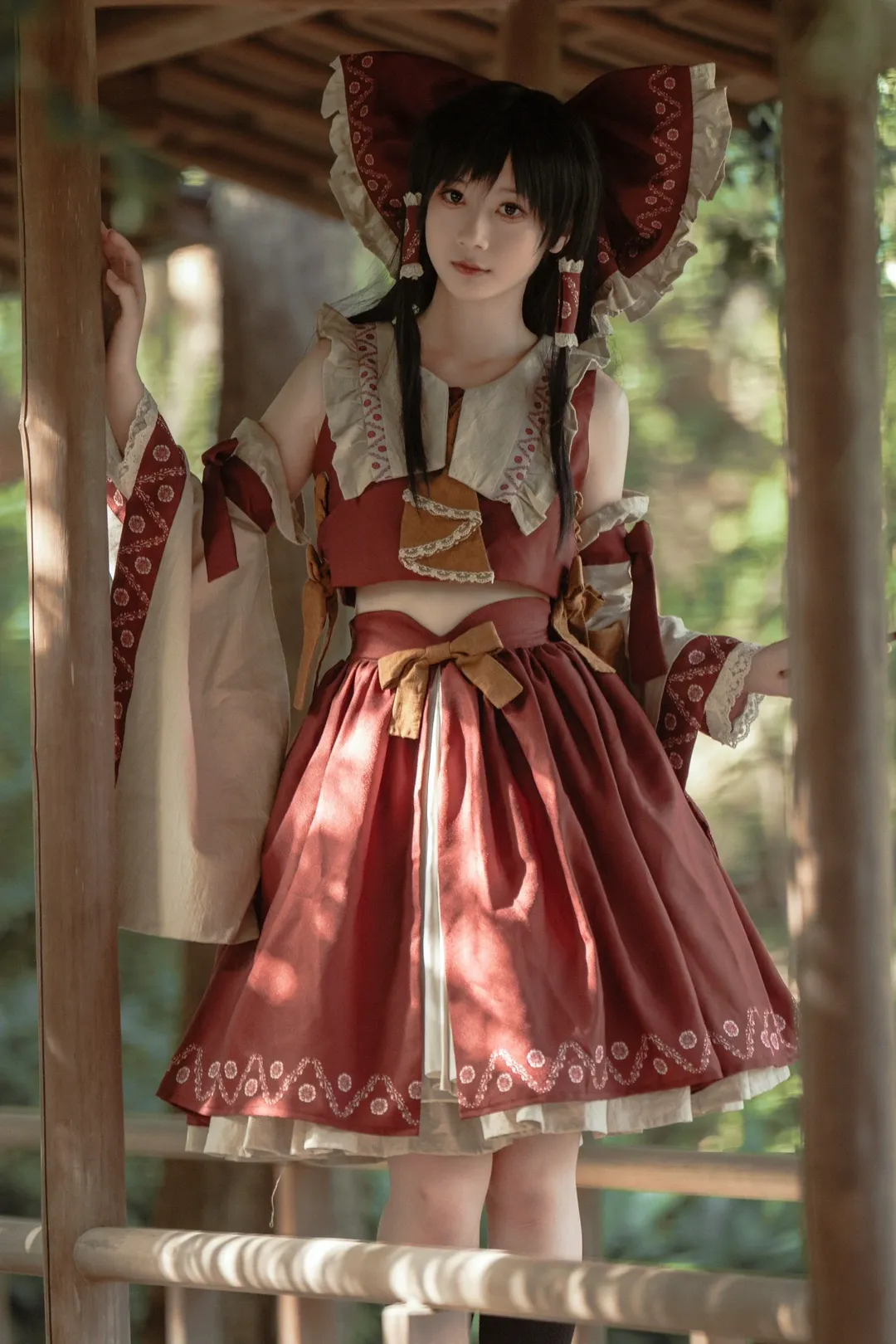 博丽灵梦cos, 东方project, 红白巫女, 户外人像, 东方cosplay