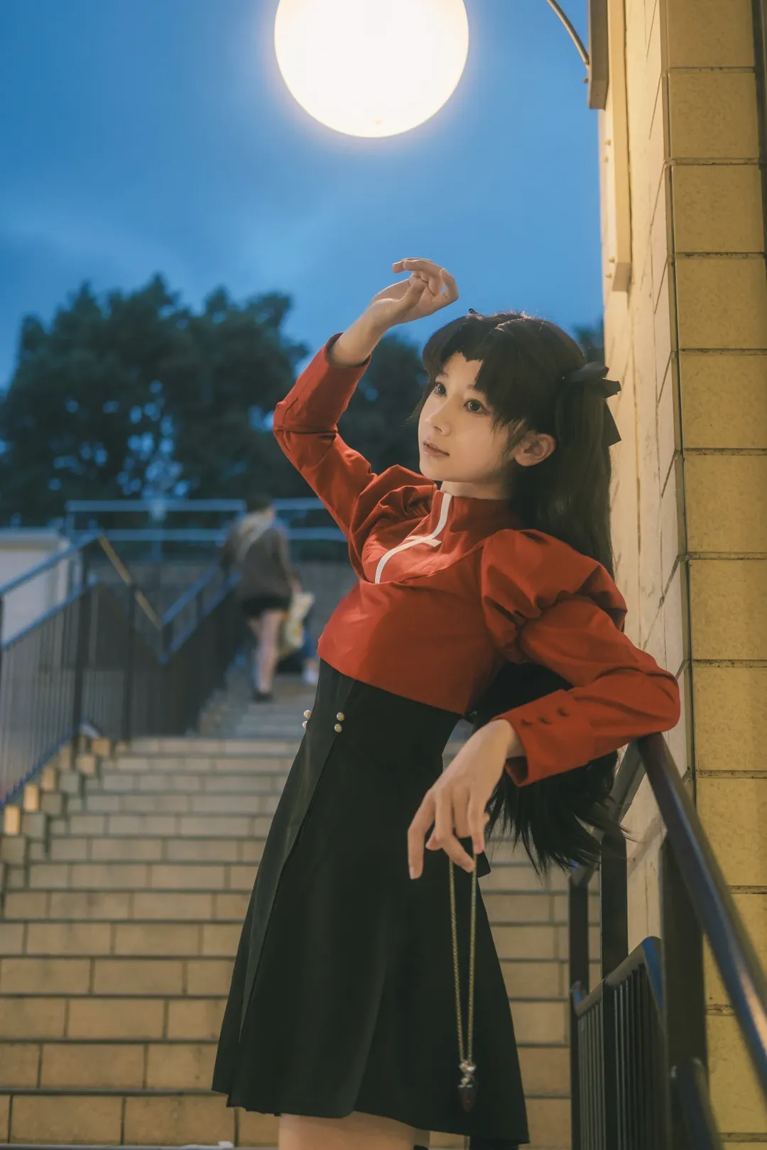 场照, 远坂凛cos, Fate/stay night, 黑丝, 动态姿势 - 第11张