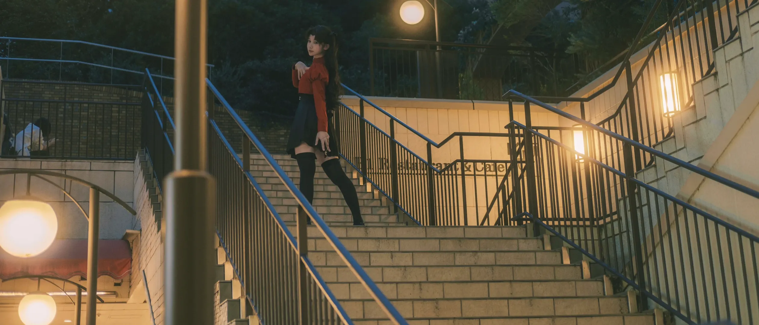 场照, 远坂凛cos, Fate/stay night, 黑丝, 动态姿势 - 第15张