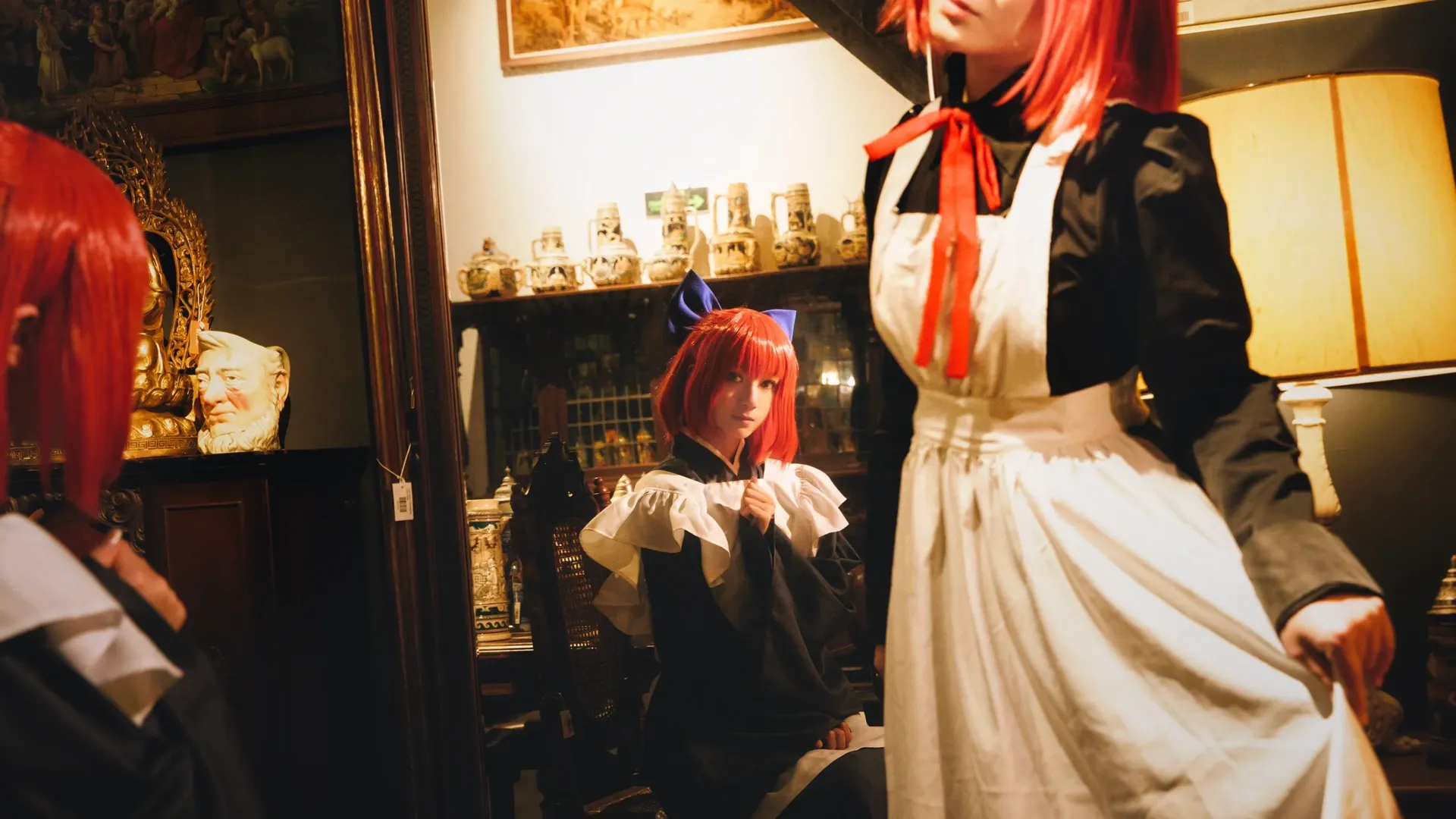 复古风, 双人cosplay, 月姬, 巫净琥珀cos, 巫净翡翠cos - 第10张
