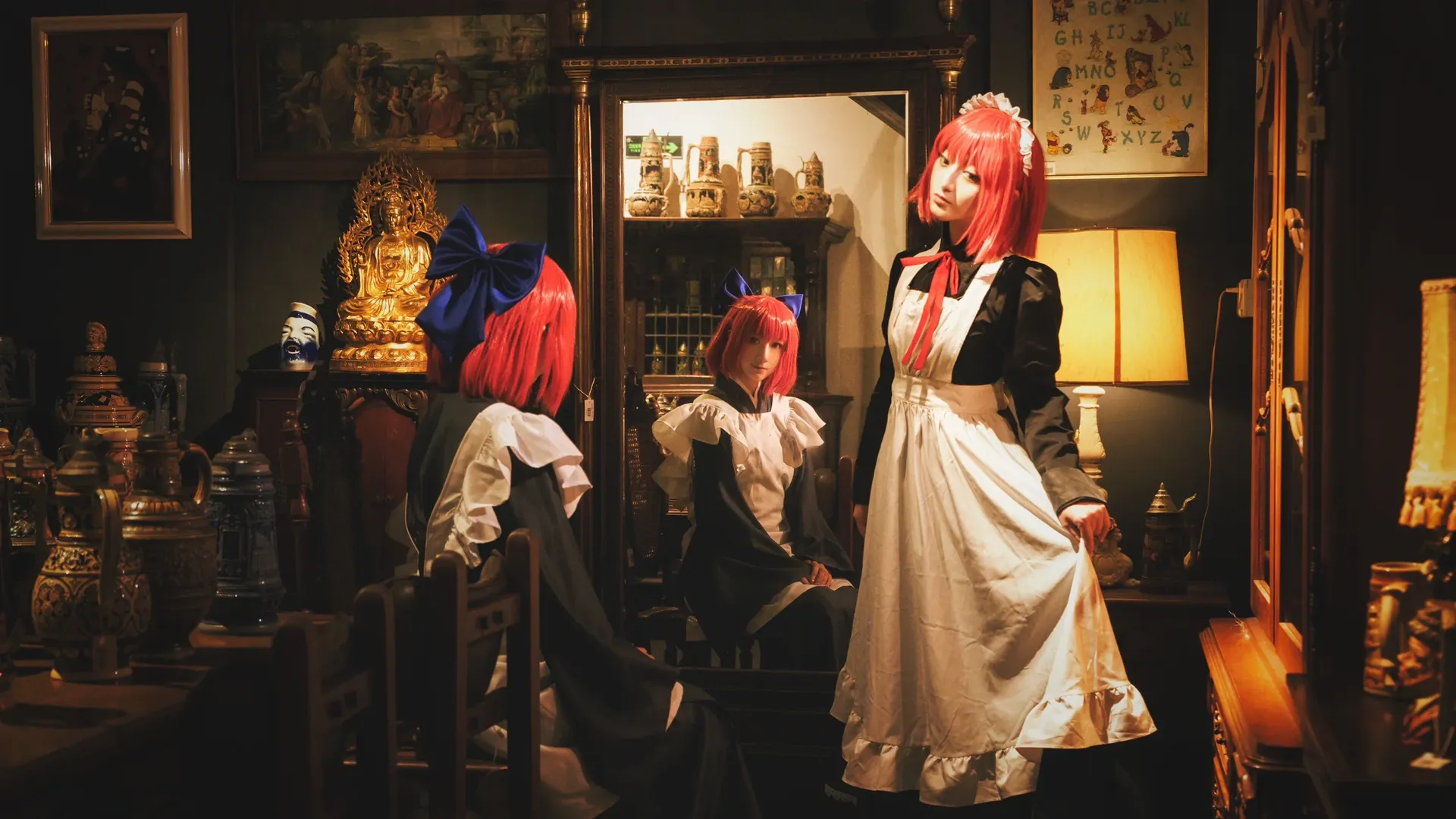 复古风, 双人cosplay, 月姬, 巫净琥珀cos, 巫净翡翠cos - 第12张