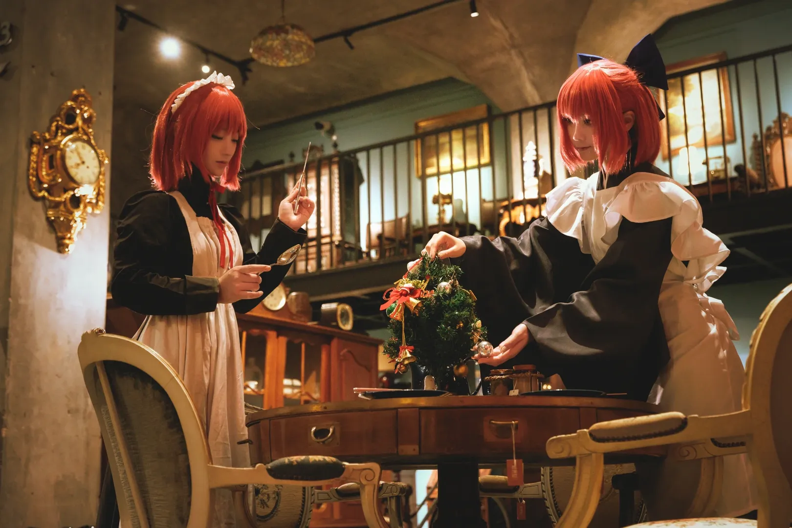 复古风, 双人cosplay, 月姬, 巫净琥珀cos, 巫净翡翠cos - 第13张