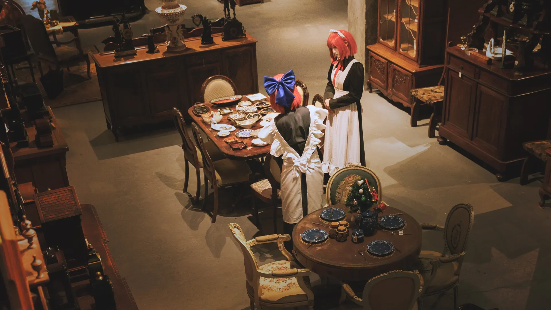 复古风, 双人cosplay, 月姬, 巫净琥珀cos, 巫净翡翠cos - 第15张