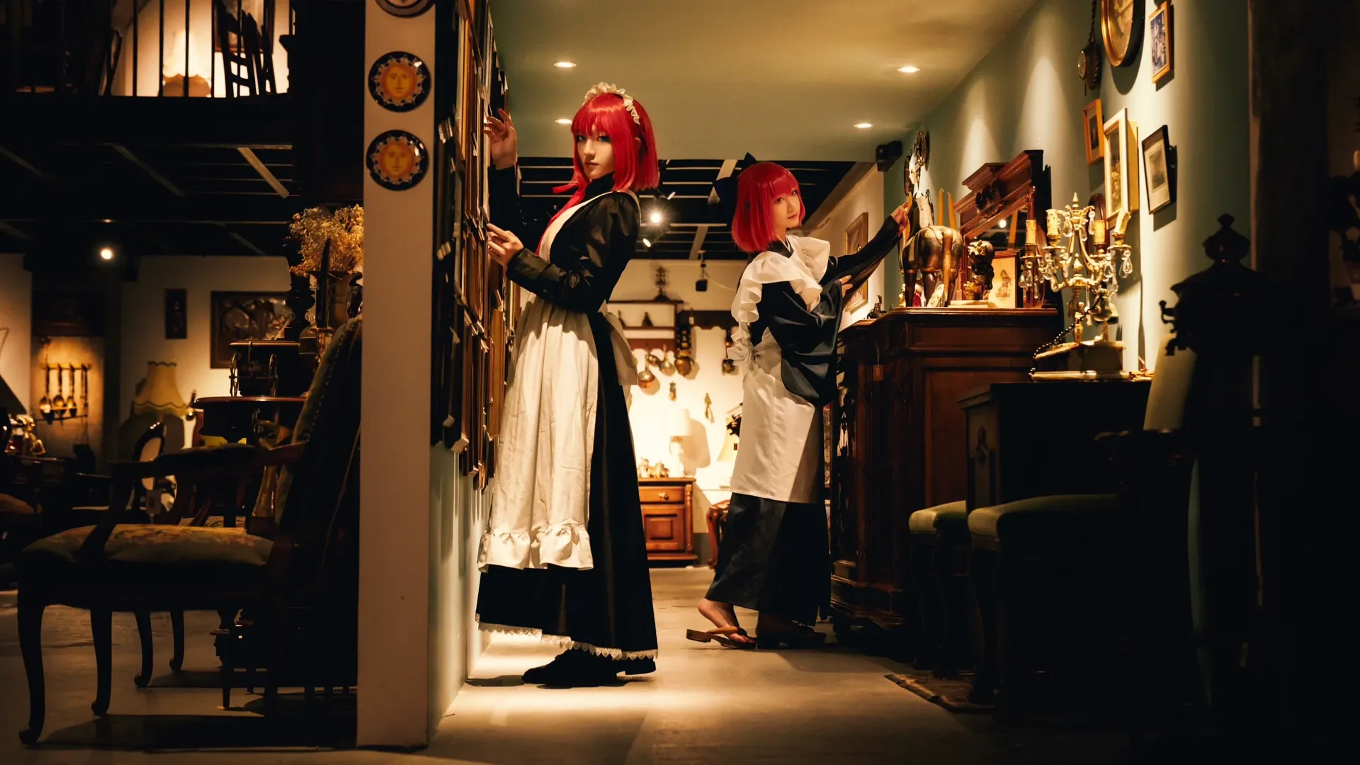 复古风, 双人cosplay, 月姬, 巫净琥珀cos, 巫净翡翠cos - 第16张