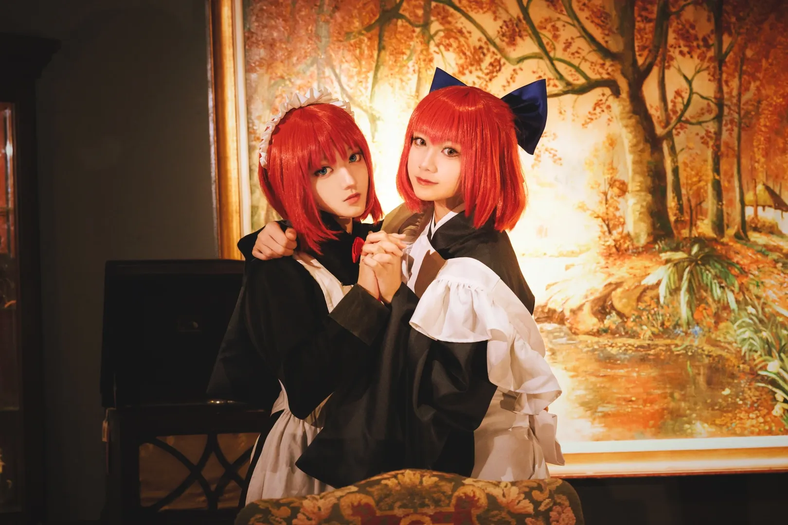 复古风, 双人cosplay, 月姬, 巫净琥珀cos, 巫净翡翠cos - 第6张