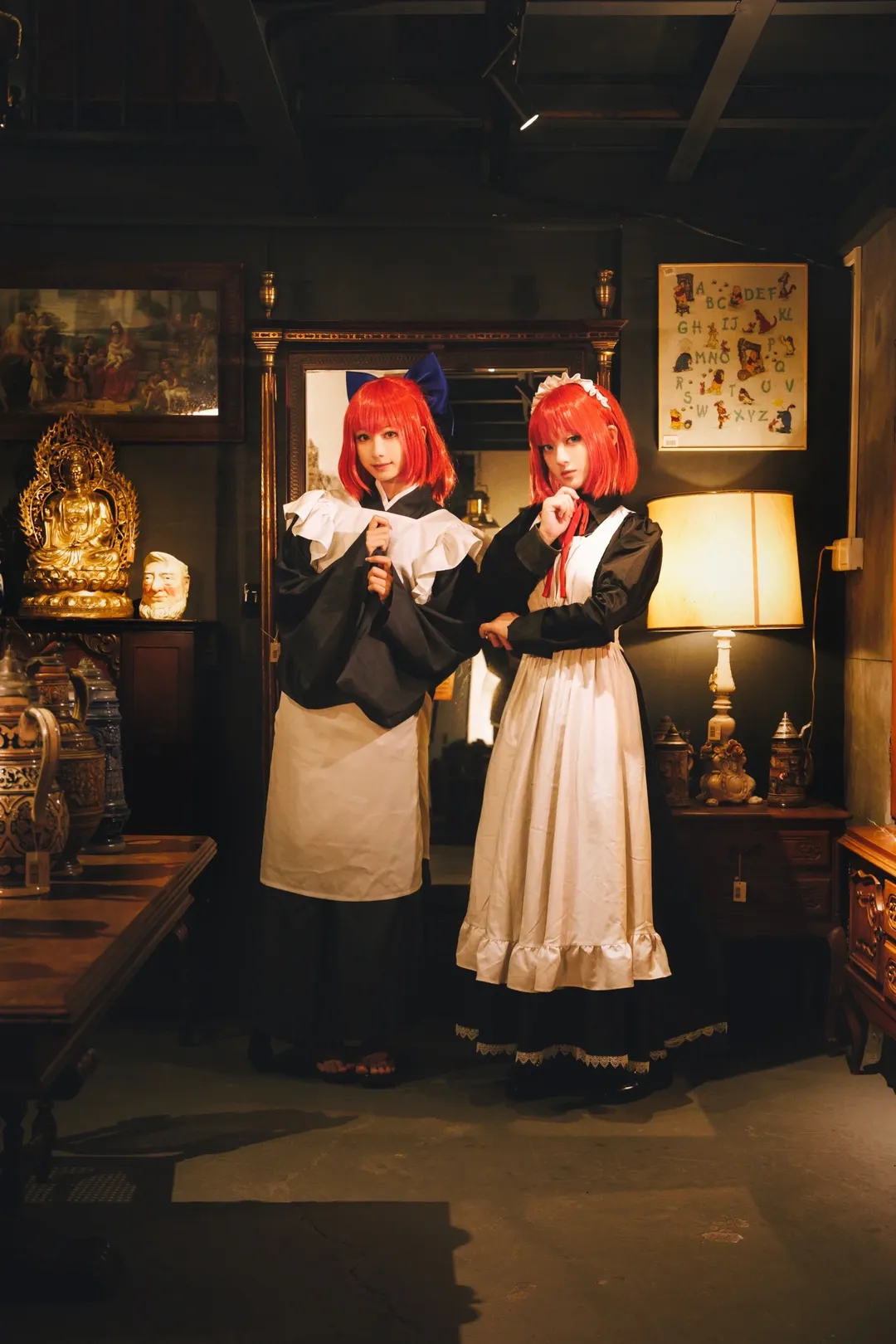 复古风, 双人cosplay, 月姬, 巫净琥珀cos, 巫净翡翠cos - 第8张
