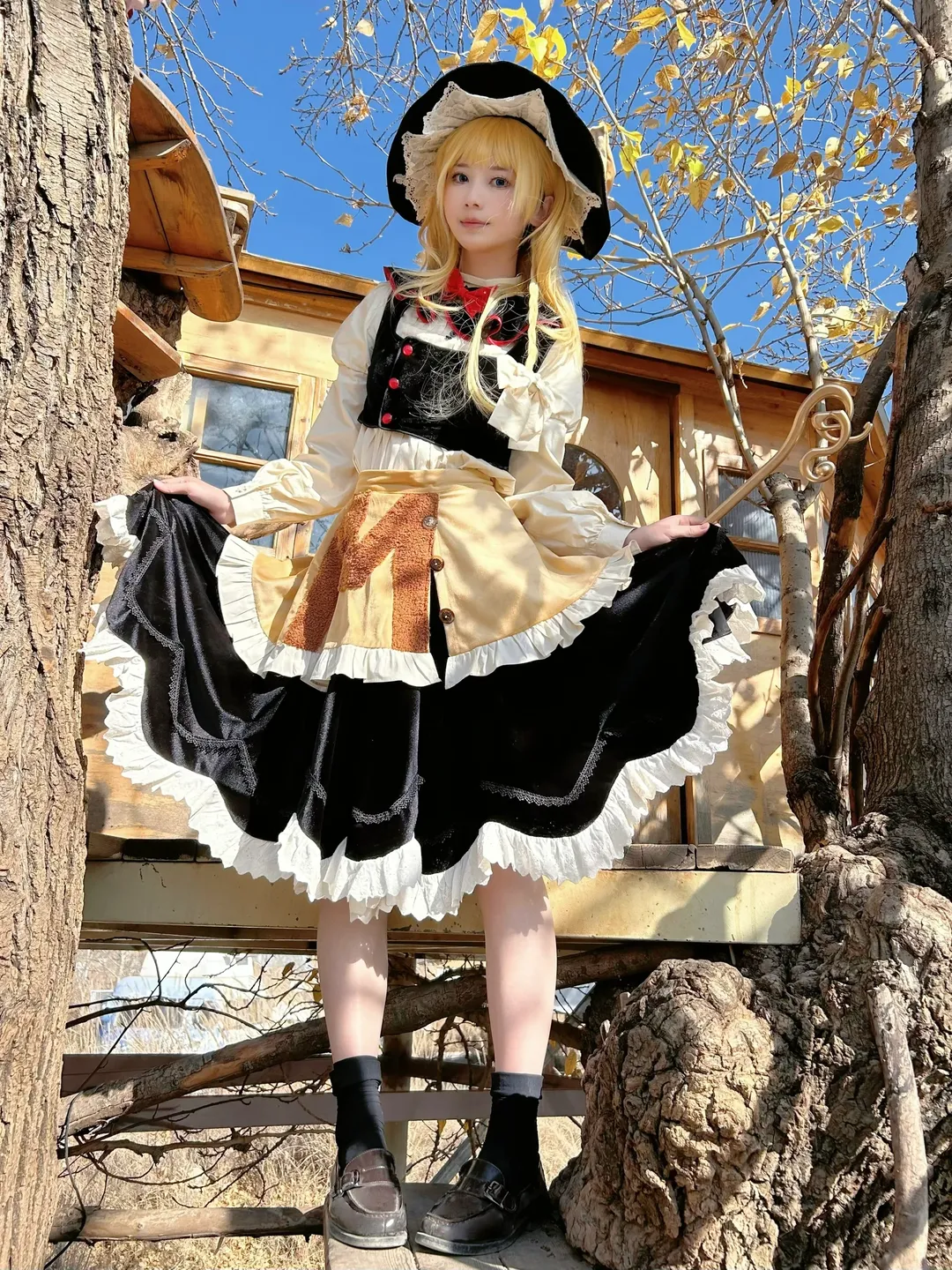 Touhou Project, Outdoor shoot, Marisa Kirisame cosplay, Cosplay photography, Stocking outfit - Image 2