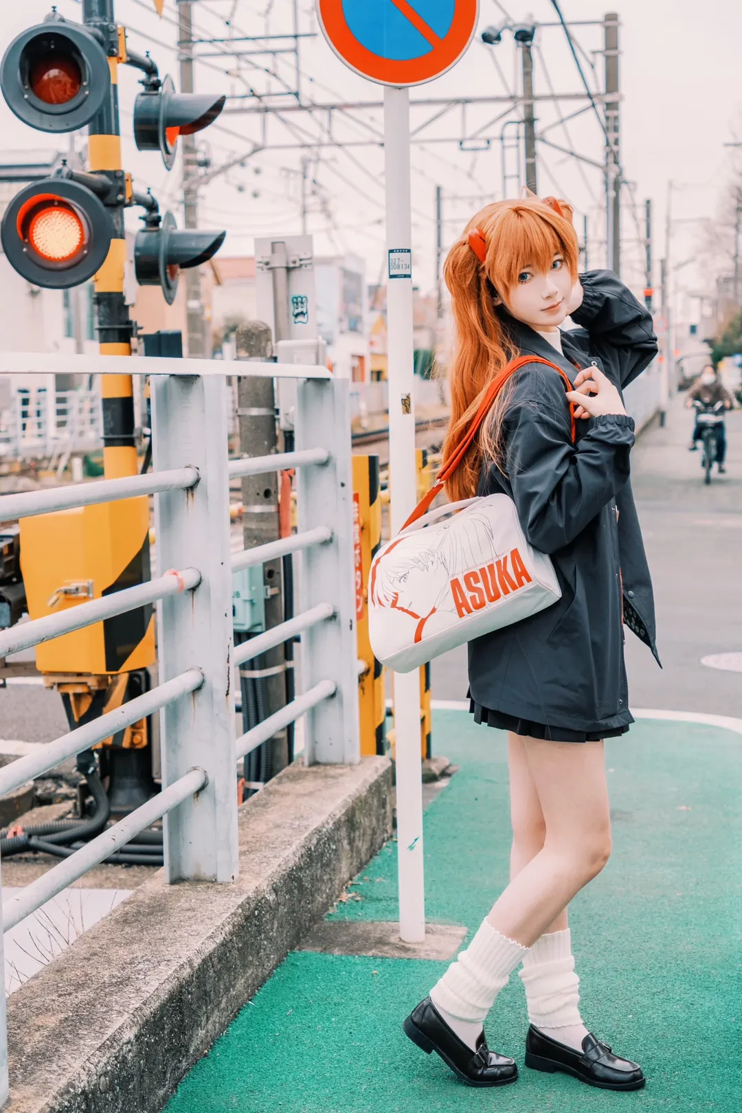 明日香cos, 新世纪福音战士, cosplay摄影, 日本街拍, 昭和复古 - 第1张