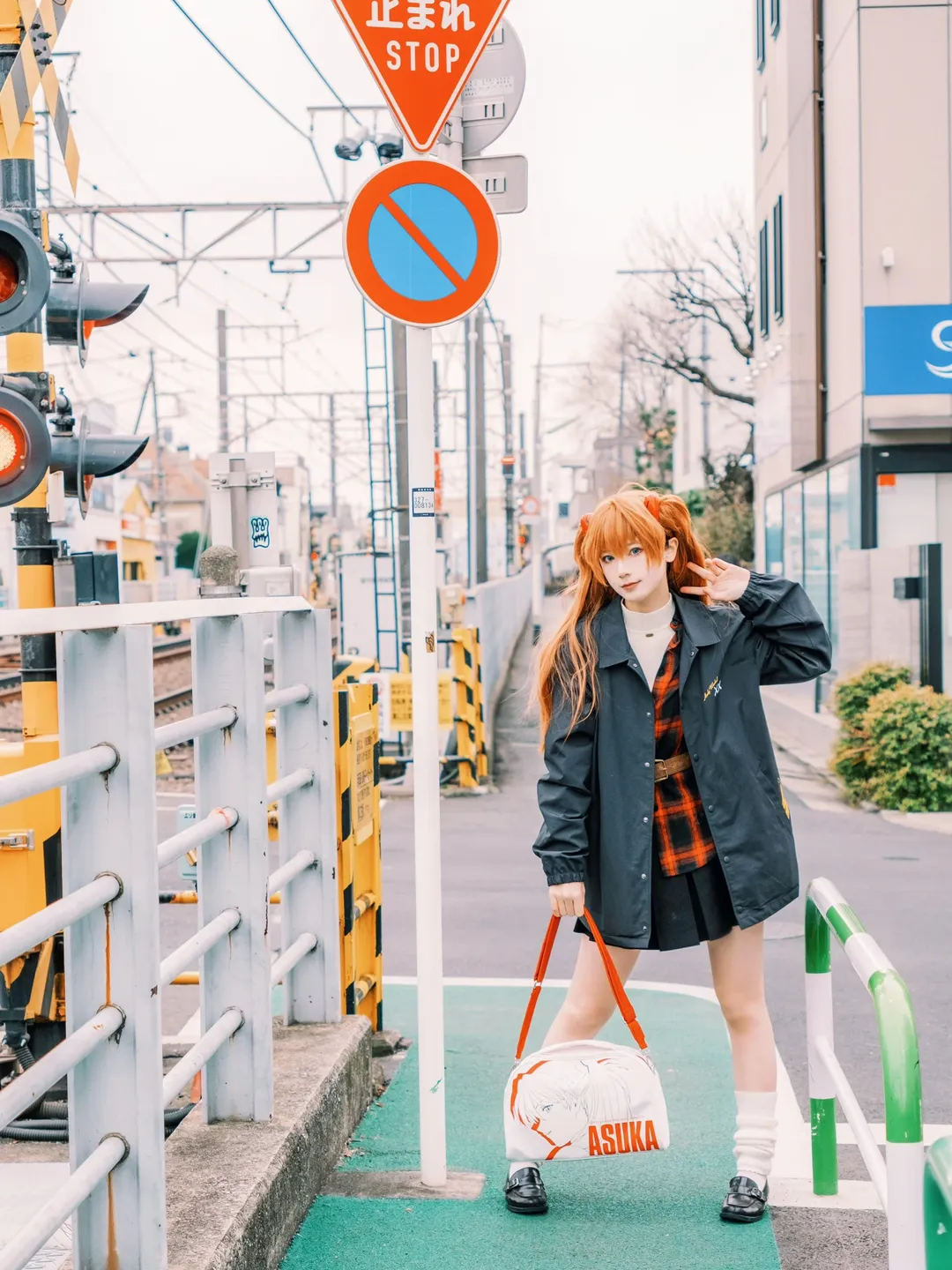 明日香cos, 新世纪福音战士, cosplay摄影, 日本街拍, 昭和复古 - 第3张
