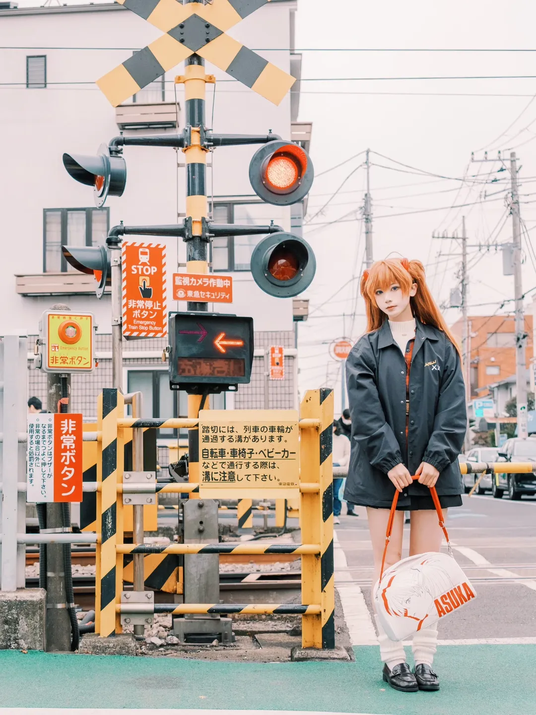明日香cos, 新世纪福音战士, cosplay摄影, 日本街拍, 昭和复古 - 第5张