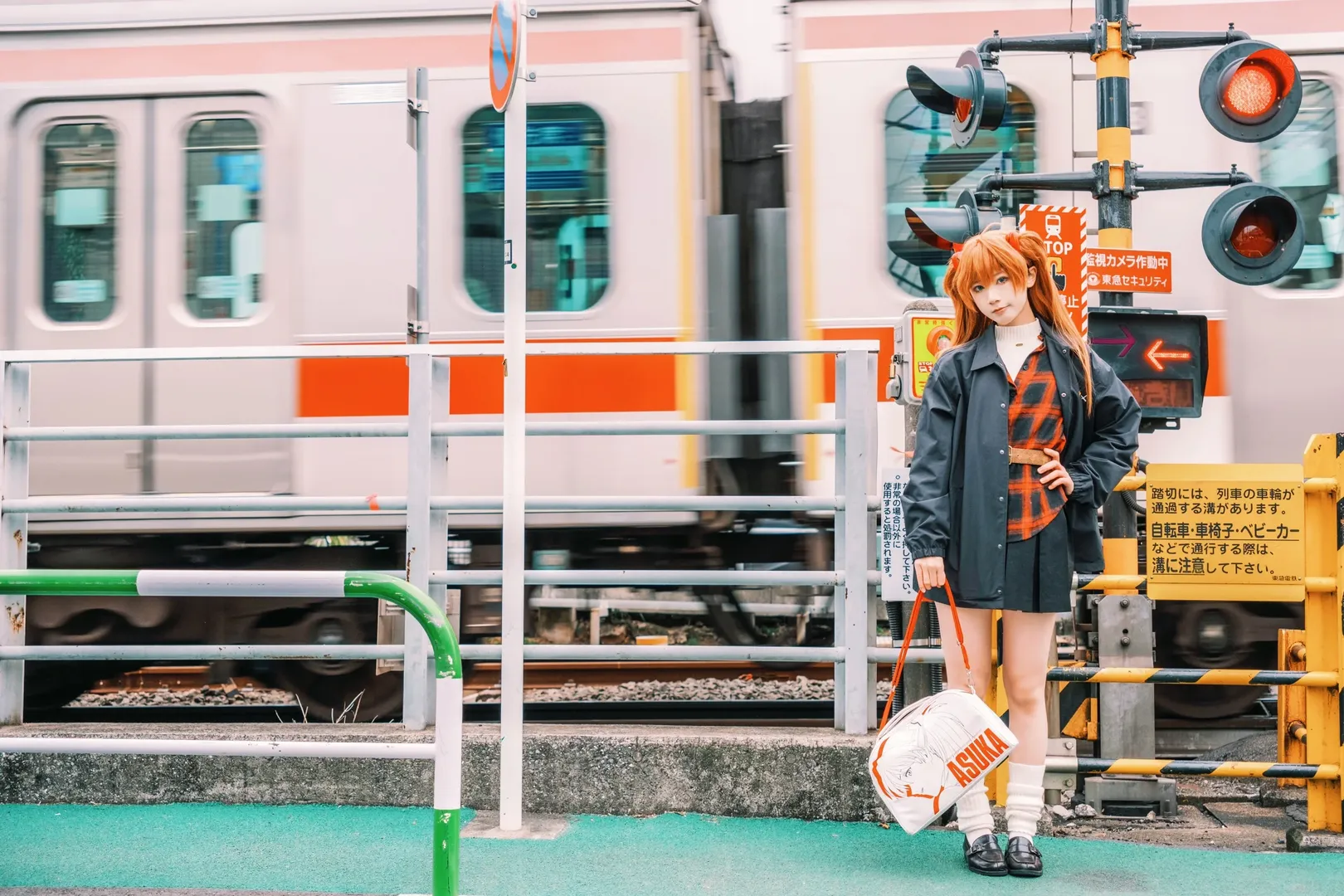 明日香cos, 新世纪福音战士, cosplay摄影, 日本街拍, 昭和复古 - 第6张