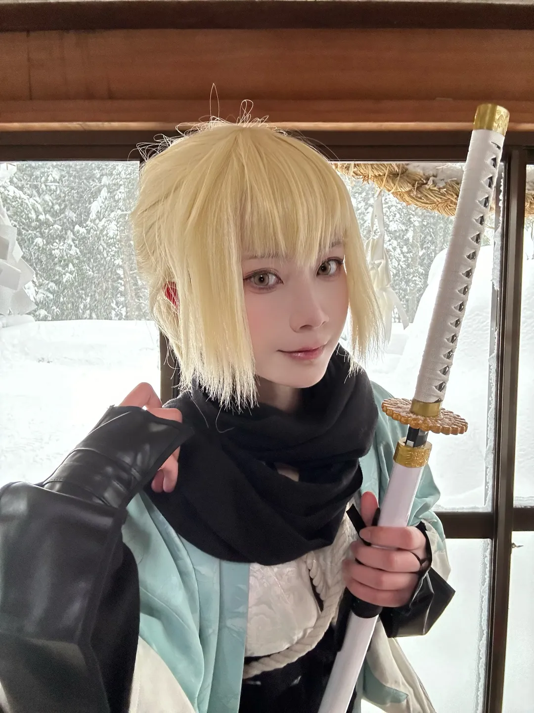 Fate/Grand Order, 冲田总司cos, 雪景cos, 灵衣总司, 户隐神社 - 第2张