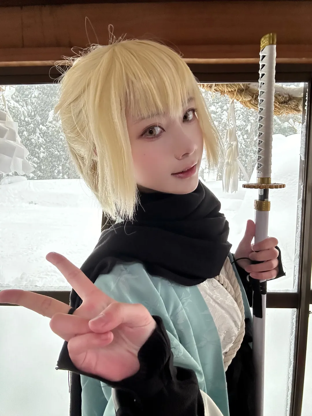Fate/Grand Order, 冲田总司cos, 雪景cos, 灵衣总司, 户隐神社 - 第4张