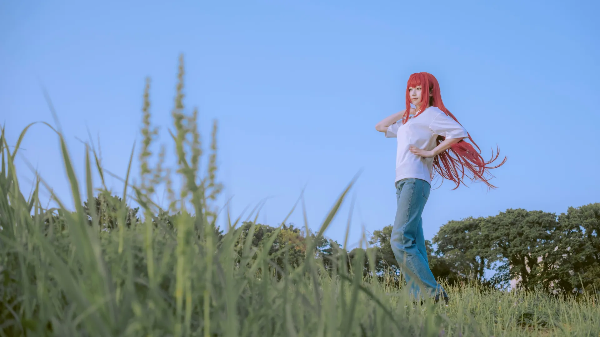 户外写真, cosplay摄影, 月姬, 红发, 苍崎青子cos - 第2张