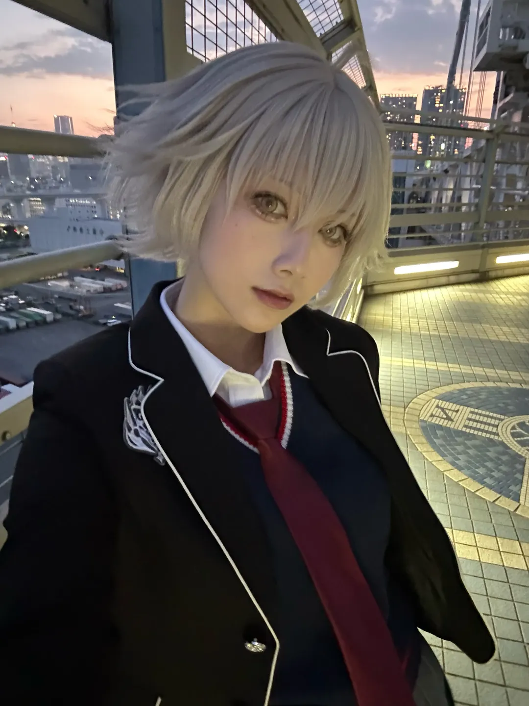 Fate/Grand Order, 二次元cosplay, 黑贞德cos, 黑丝过膝袜, 台场圣地巡礼