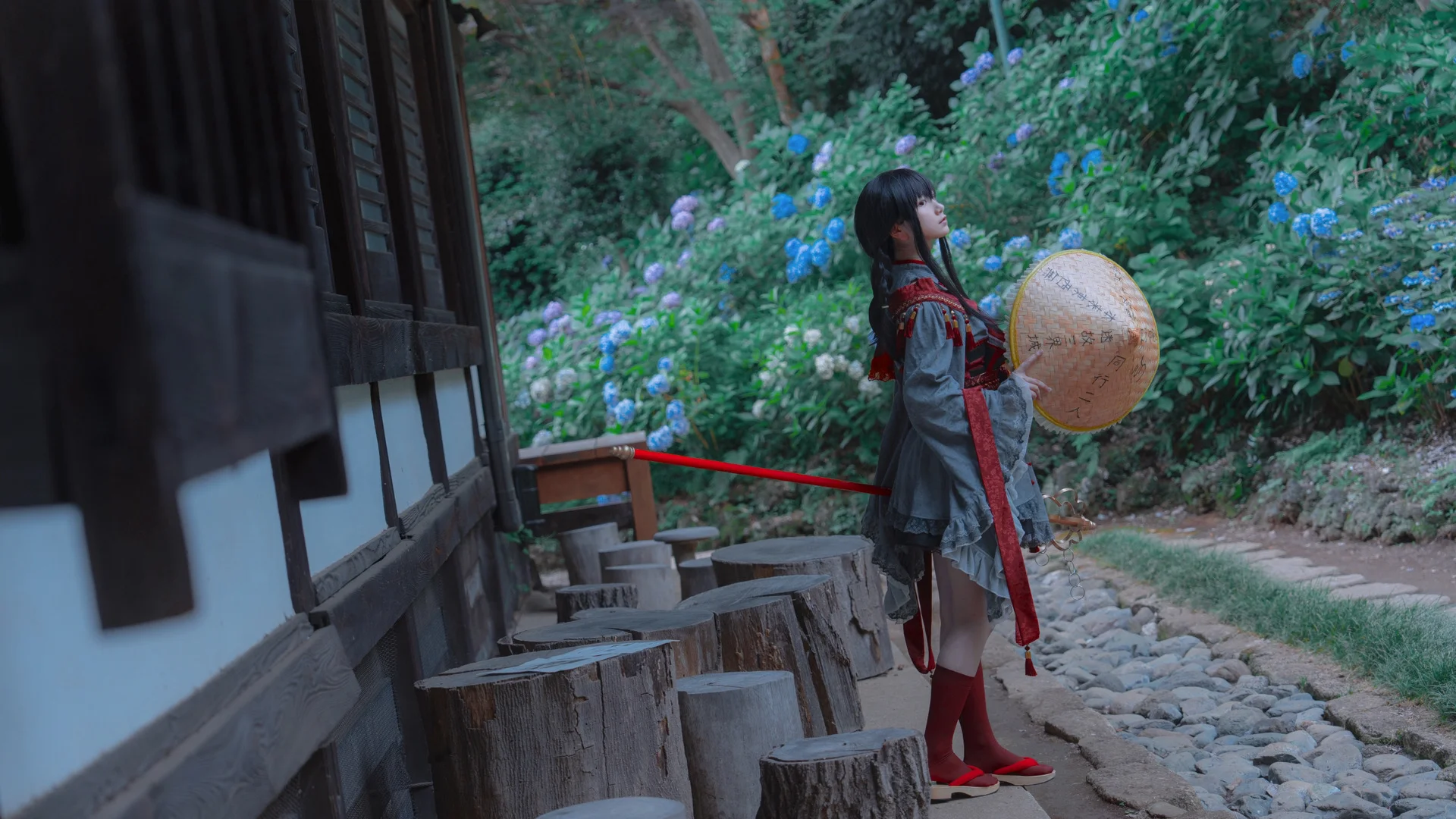 东方project, 紫阳花, 矢田寺成美cos, 丝袜, 雾气特效 - 第5张