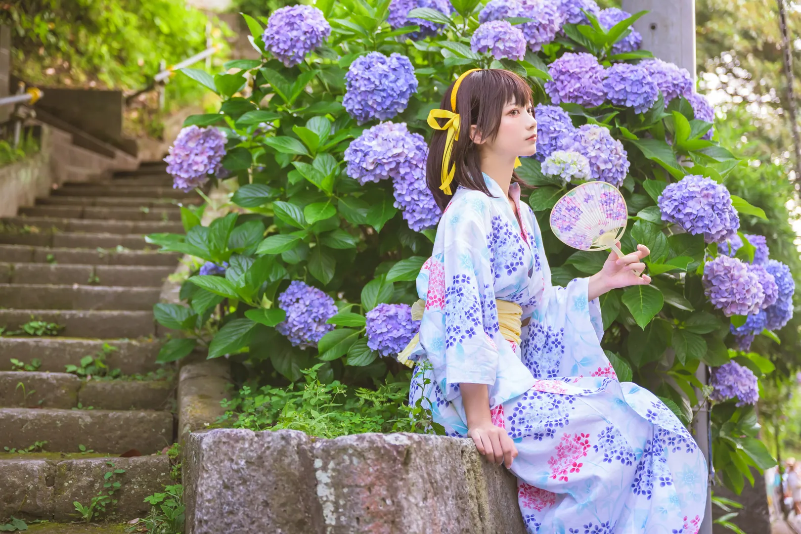 二次元cosplay, 夏日寫真, 涼宮春日cos, 涼宮春日的憂鬱, 浴衣cos - 第4張