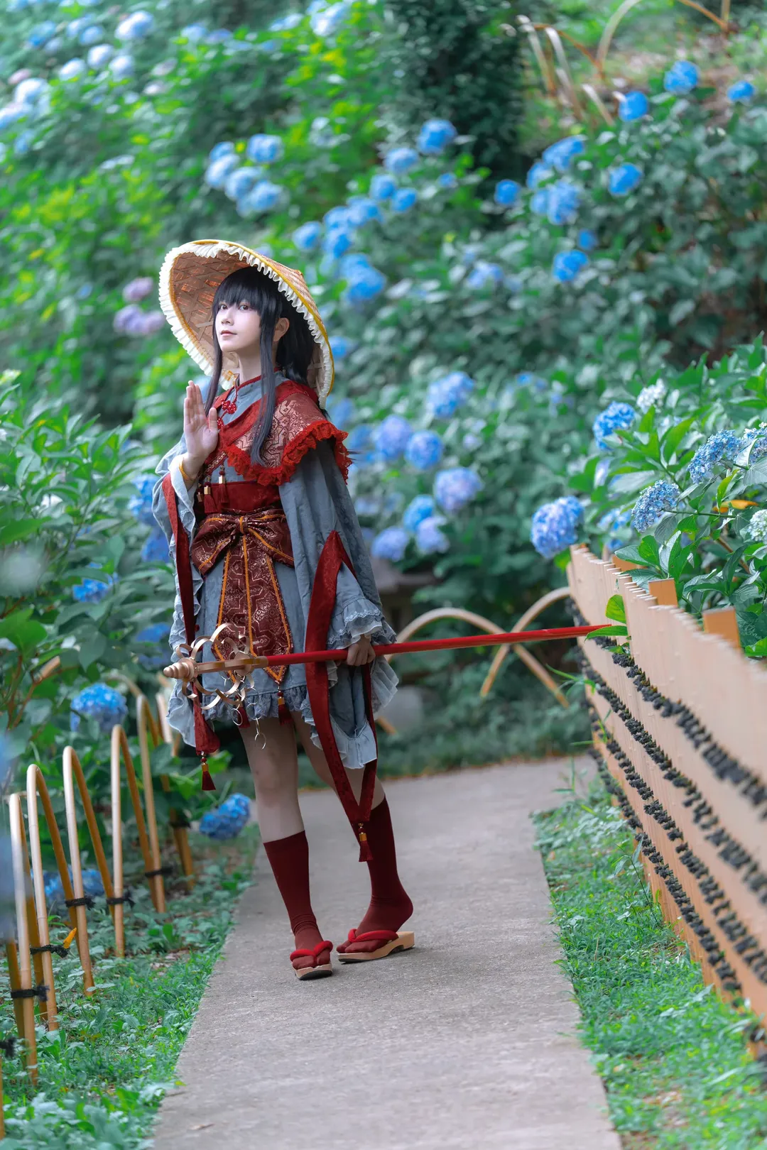东方Project, 紫阳花, 矢田寺成美cos, 红丝袜, 民俗摄影