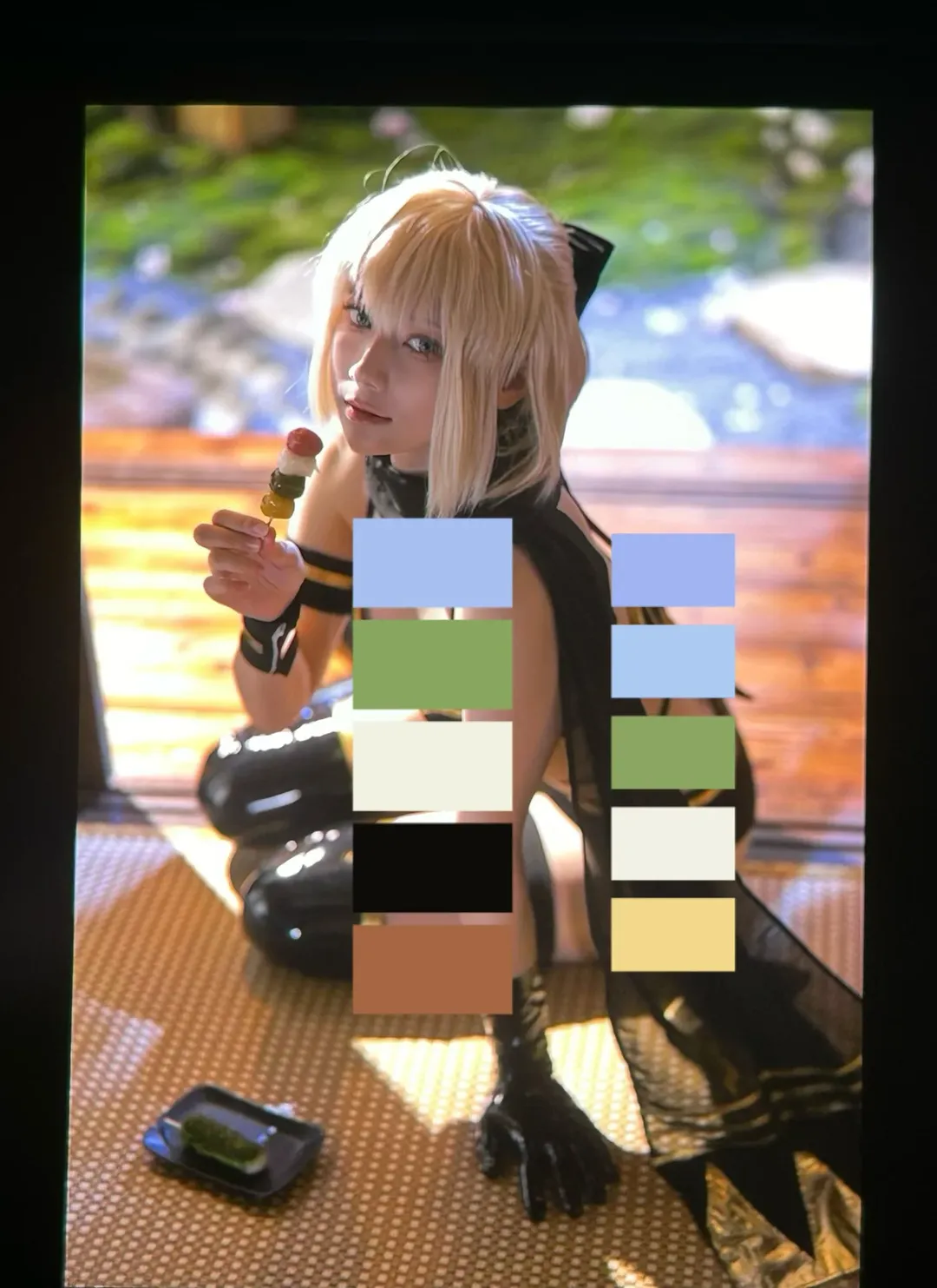 Fate/Grand Order, 和風撮影, 沖田総司 コスプレ, 黒ストッキング, 水着霊基